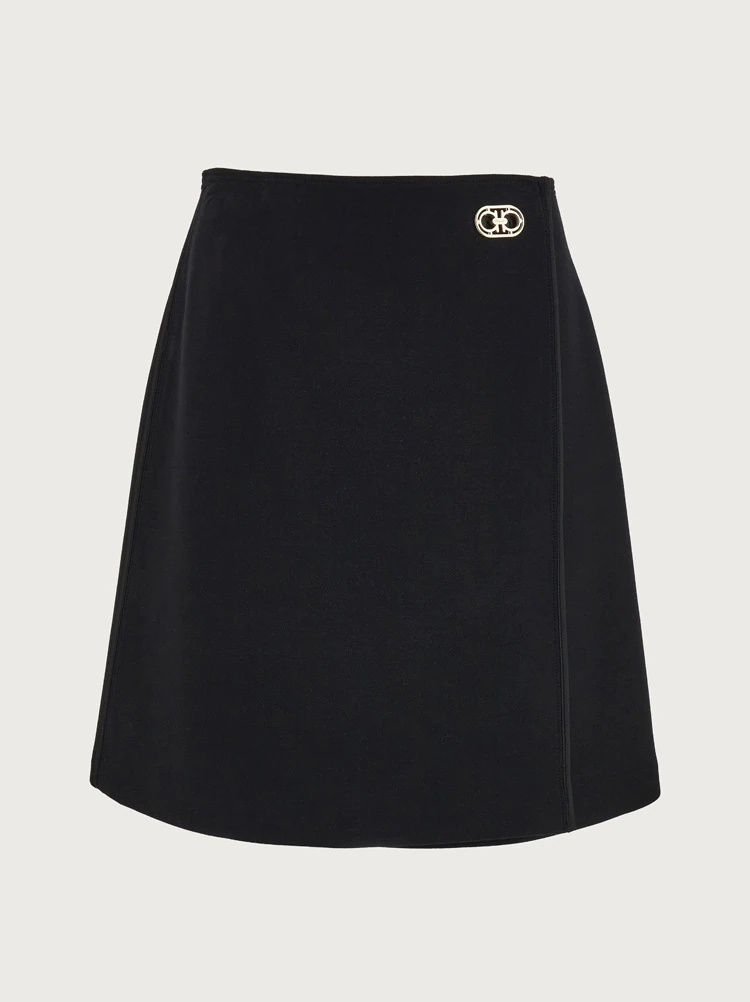 TECHNICAL WOOL SKIRT - 1