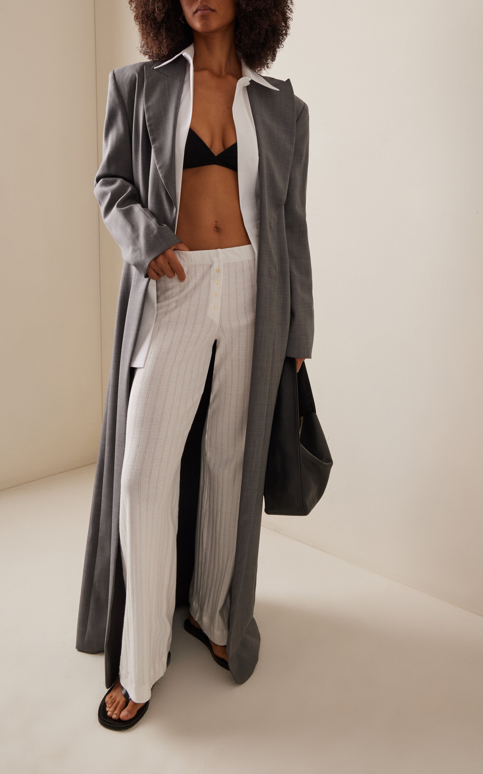 Pointelle-Knit Cotton Boxer Pants white - 2