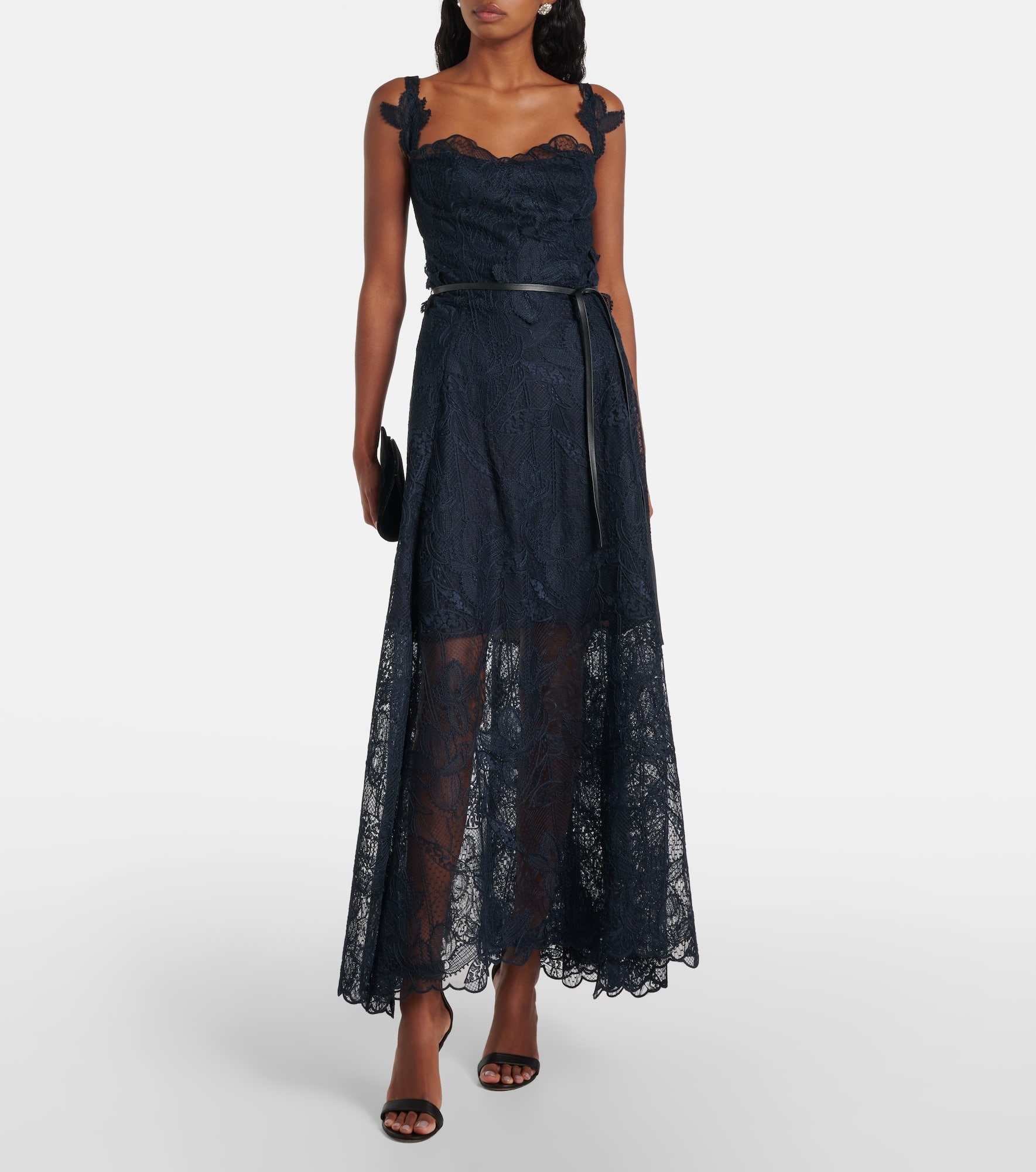 Floral lace midi dress - 2