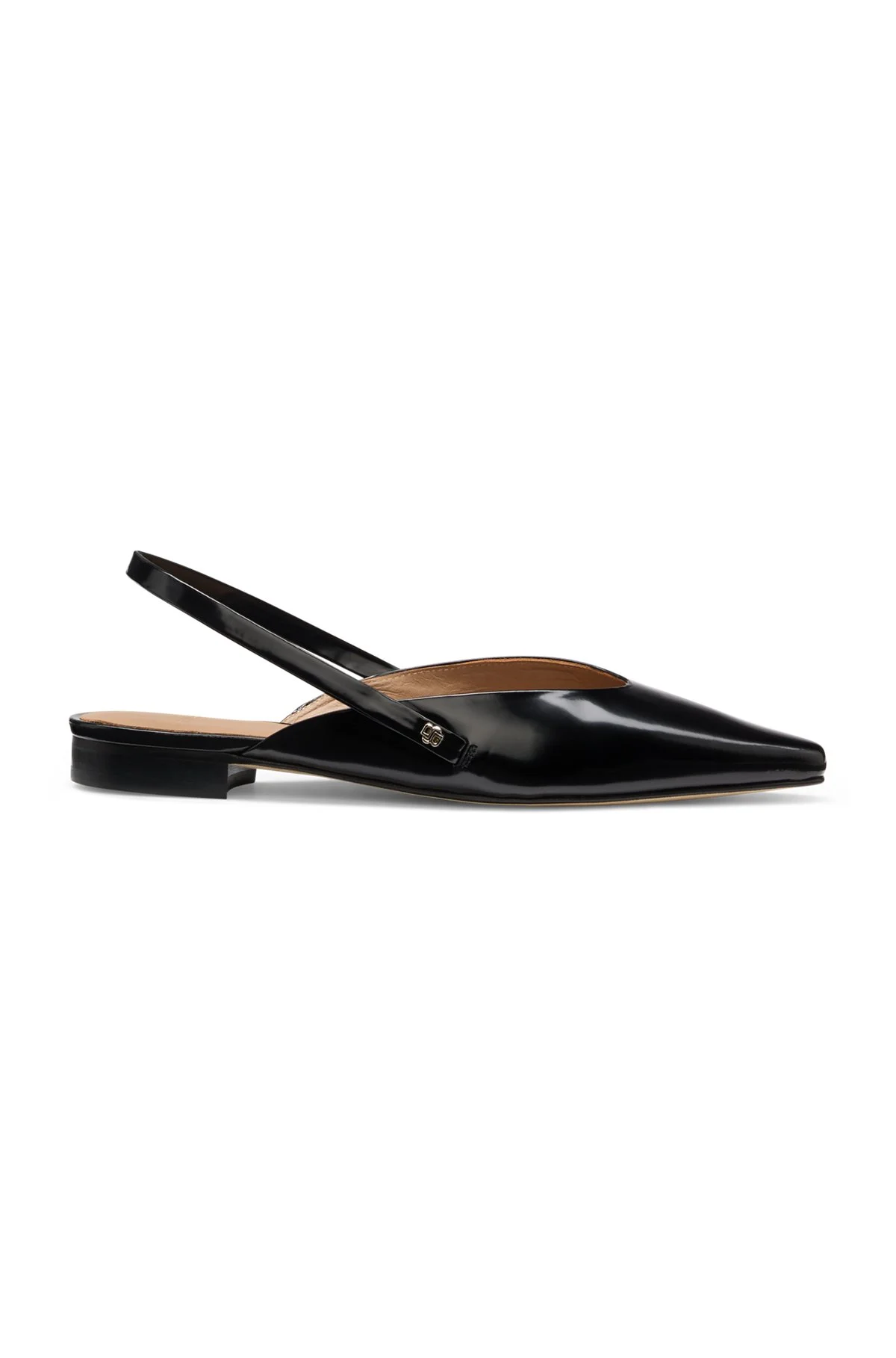 SLINGBACK BALLERINA PUMPS IN LEATHER - 1