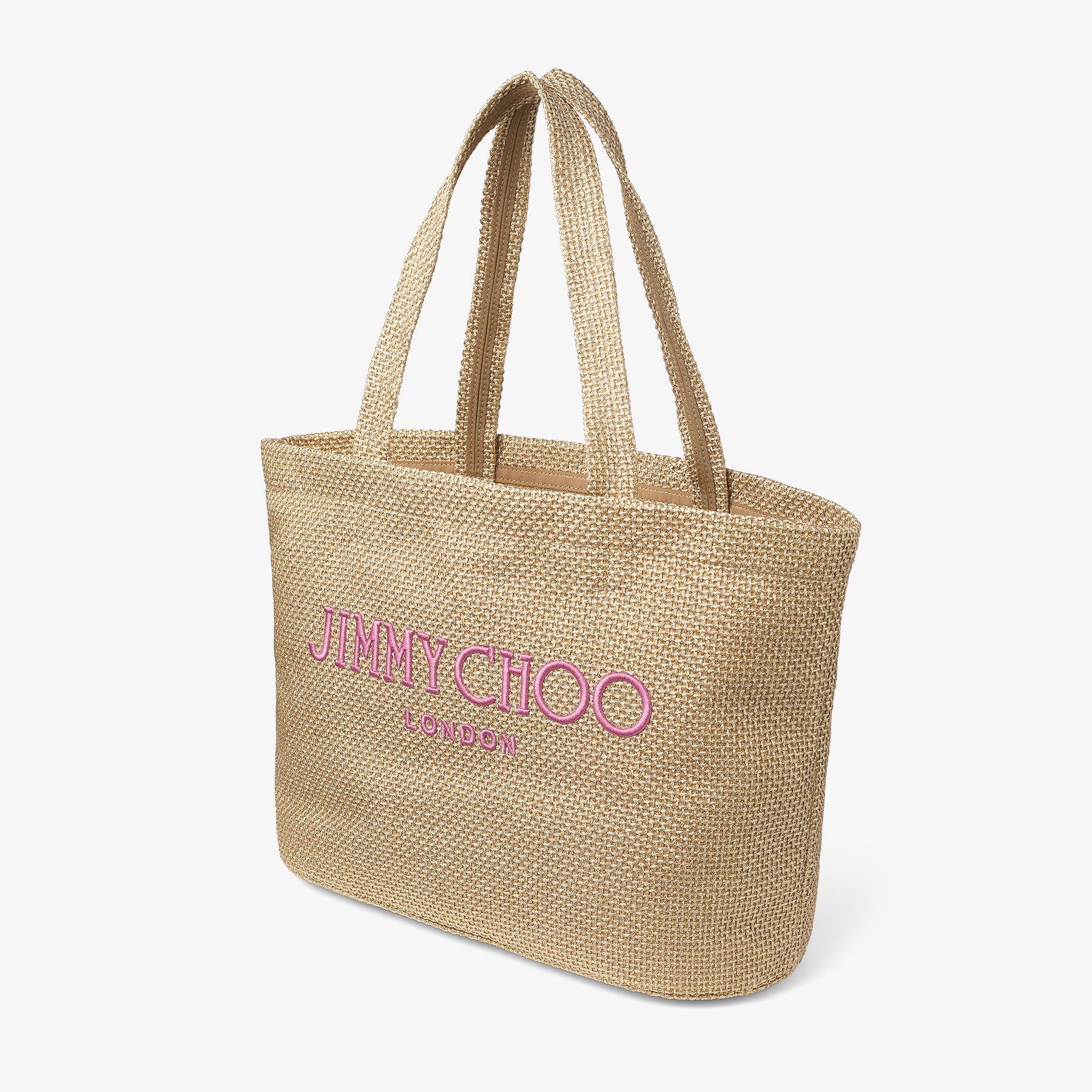 Beach Tote East-West
Gold Metallic Raffia Tote Bag - 2