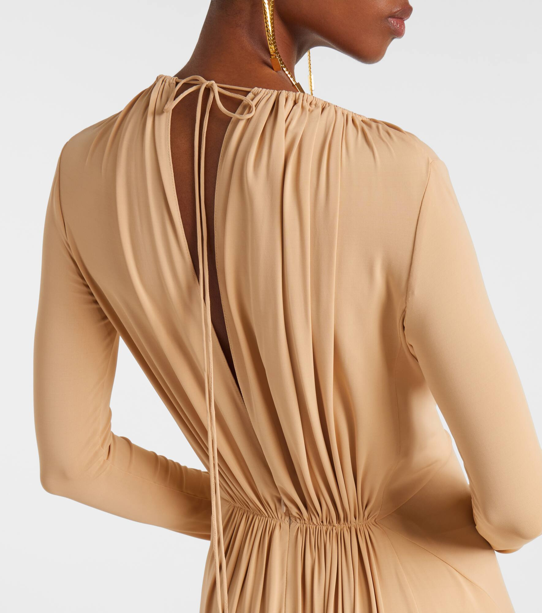 Asymmetric draped gown - 6