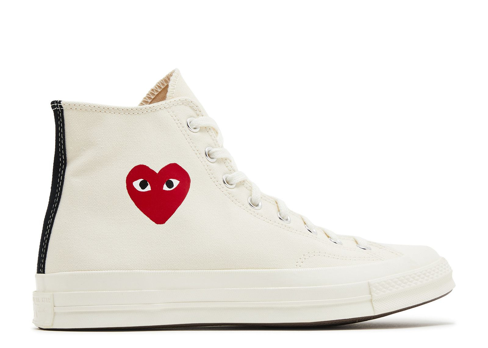 COMME DES GARÇONS PLAY X CHUCK 70 HIGH 'SINGLE HEART - MILK' - 3