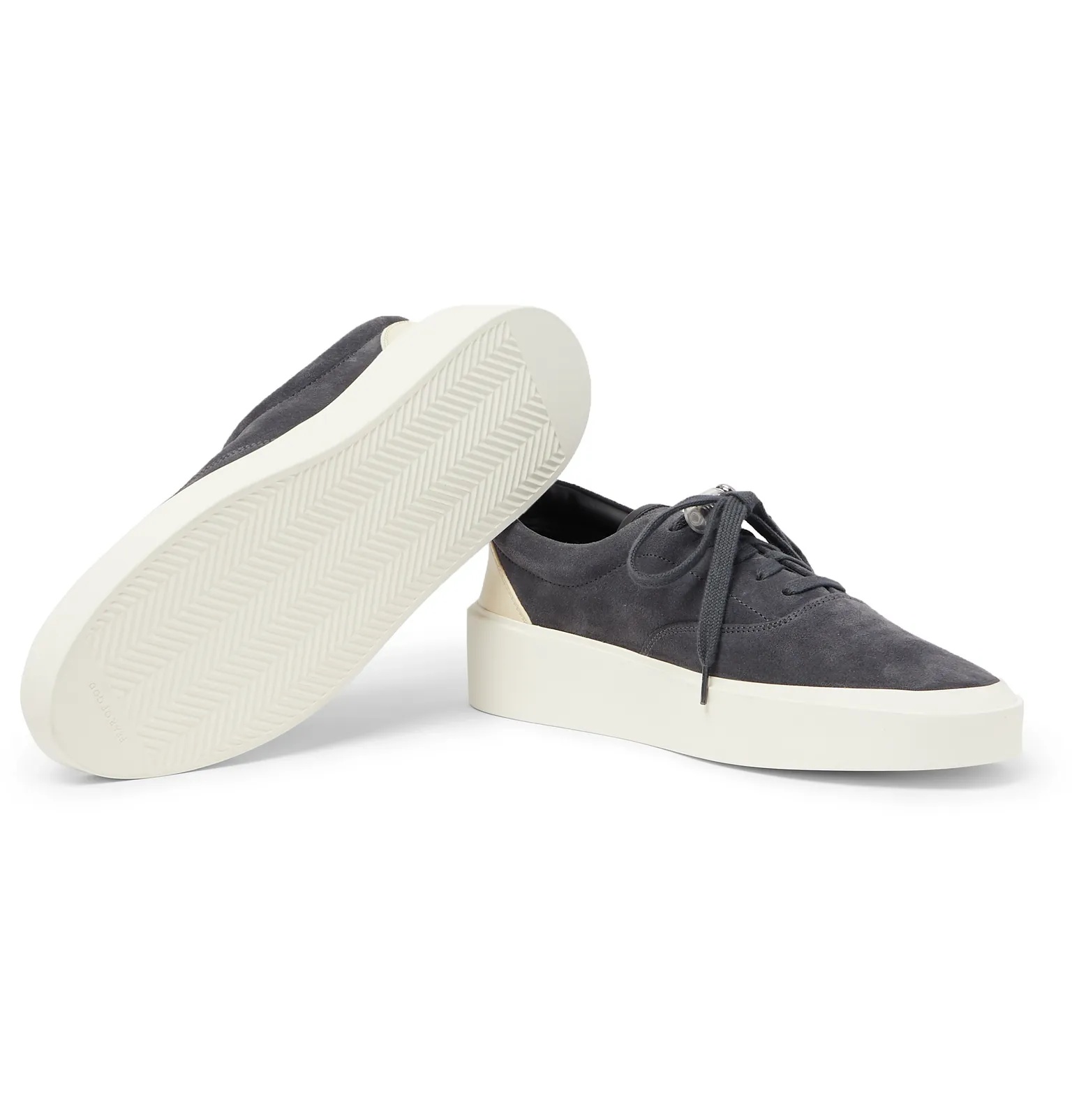 101 Leather-Trimmed Suede Sneakers - 19