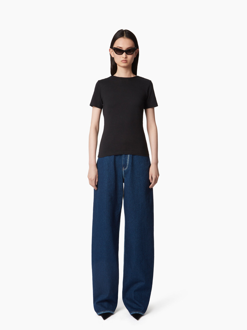 T-SHIRT WITH PLUNGING DRAPED BACK 1