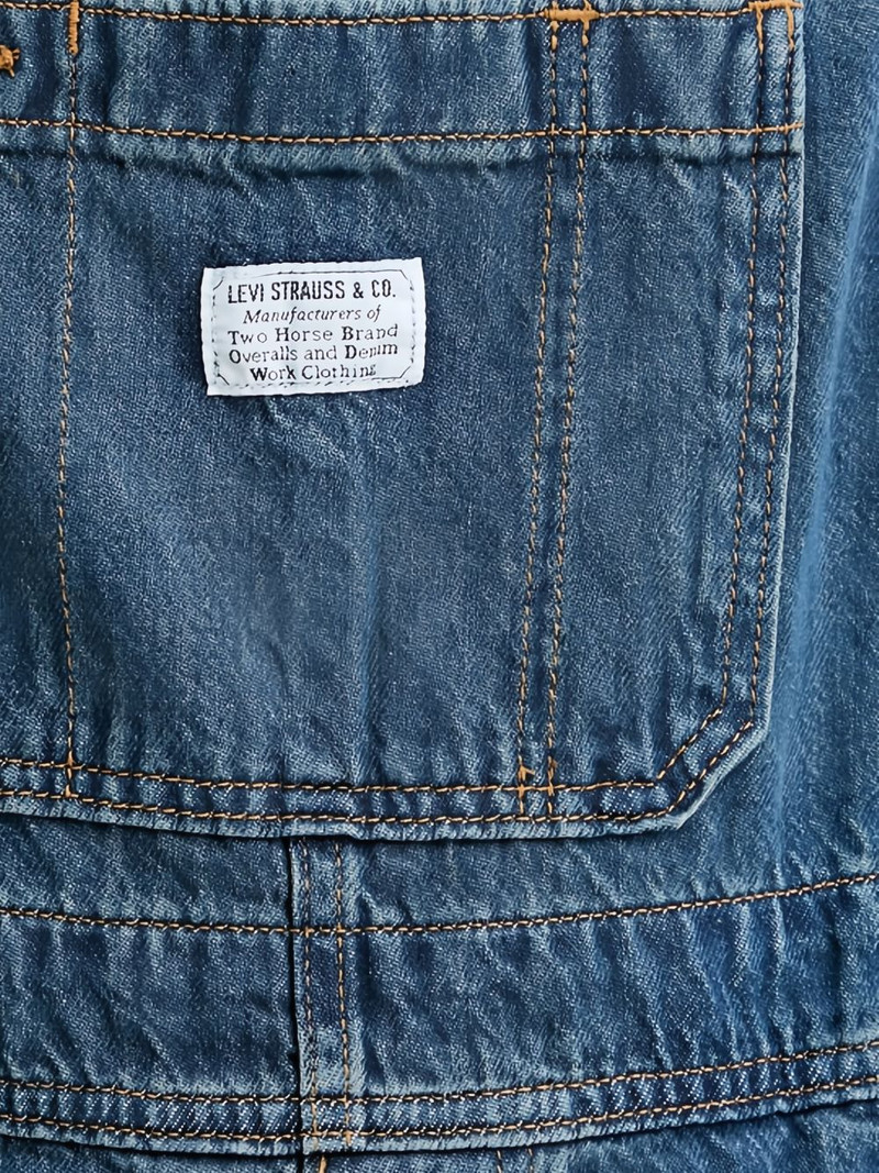 patch pocket denim shortalls 5
