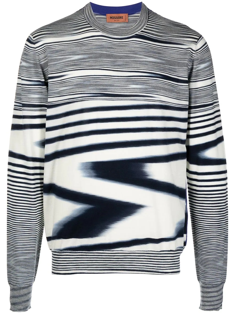 stripe-print wool jumper - 1