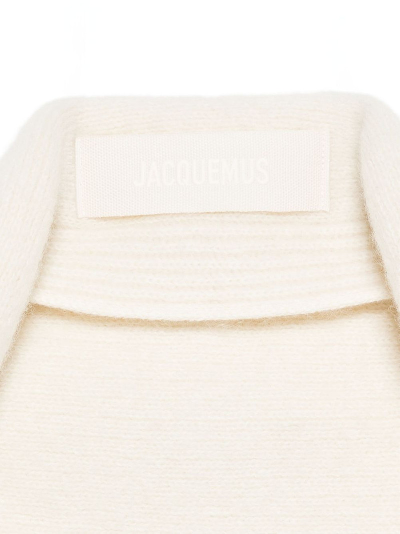 JACQUEMUS ribbed-knit collar scarf outlook