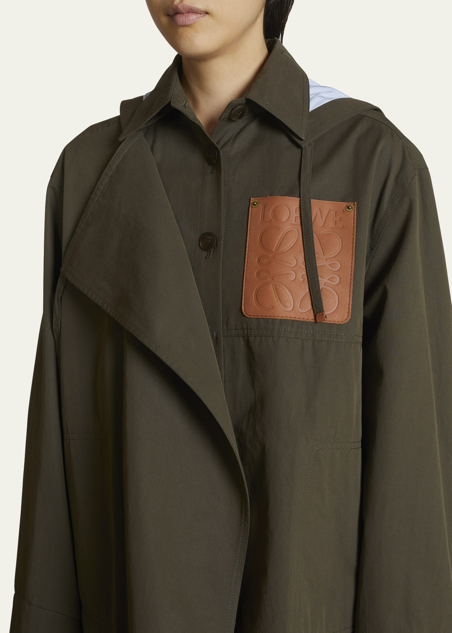Loewe Water-Resistant Military Parka Jacket w/ Detachable Loewe Water-Resistant Military Parka Jacket w/ Detachable