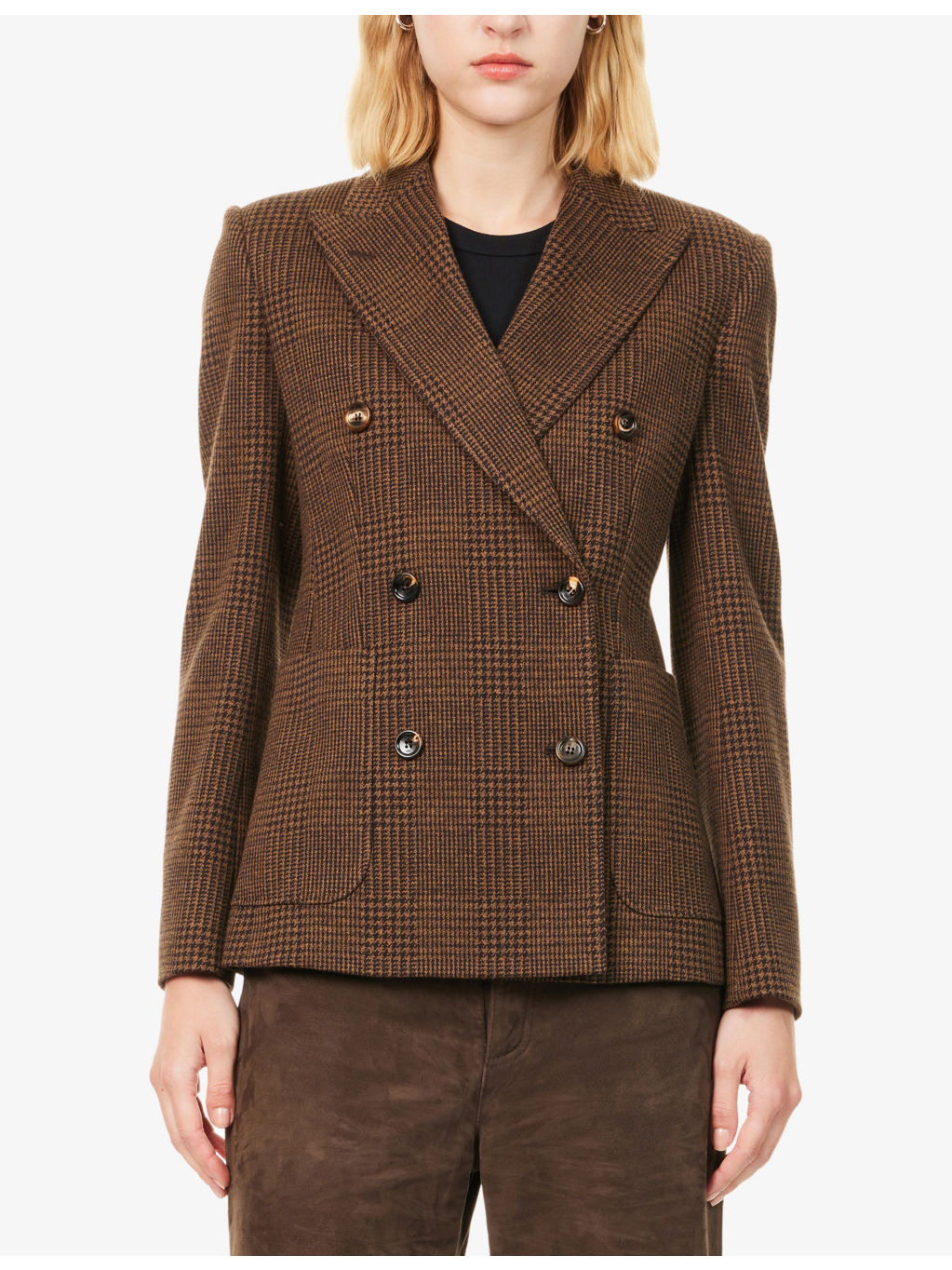 Zulma Double-Breasted Cotton-Blend Blazer - 3
