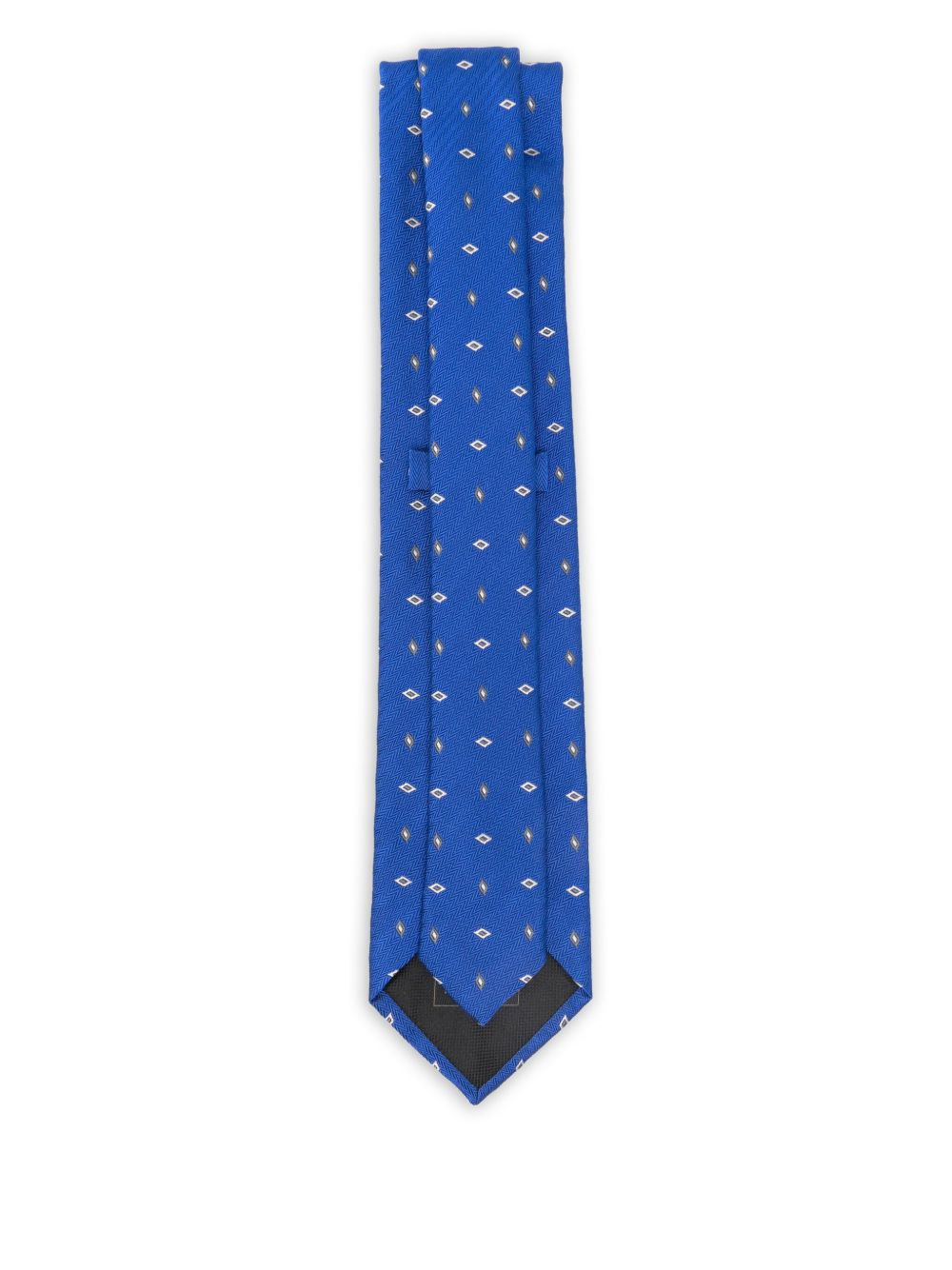 diamond-pattern silk tie - 2
