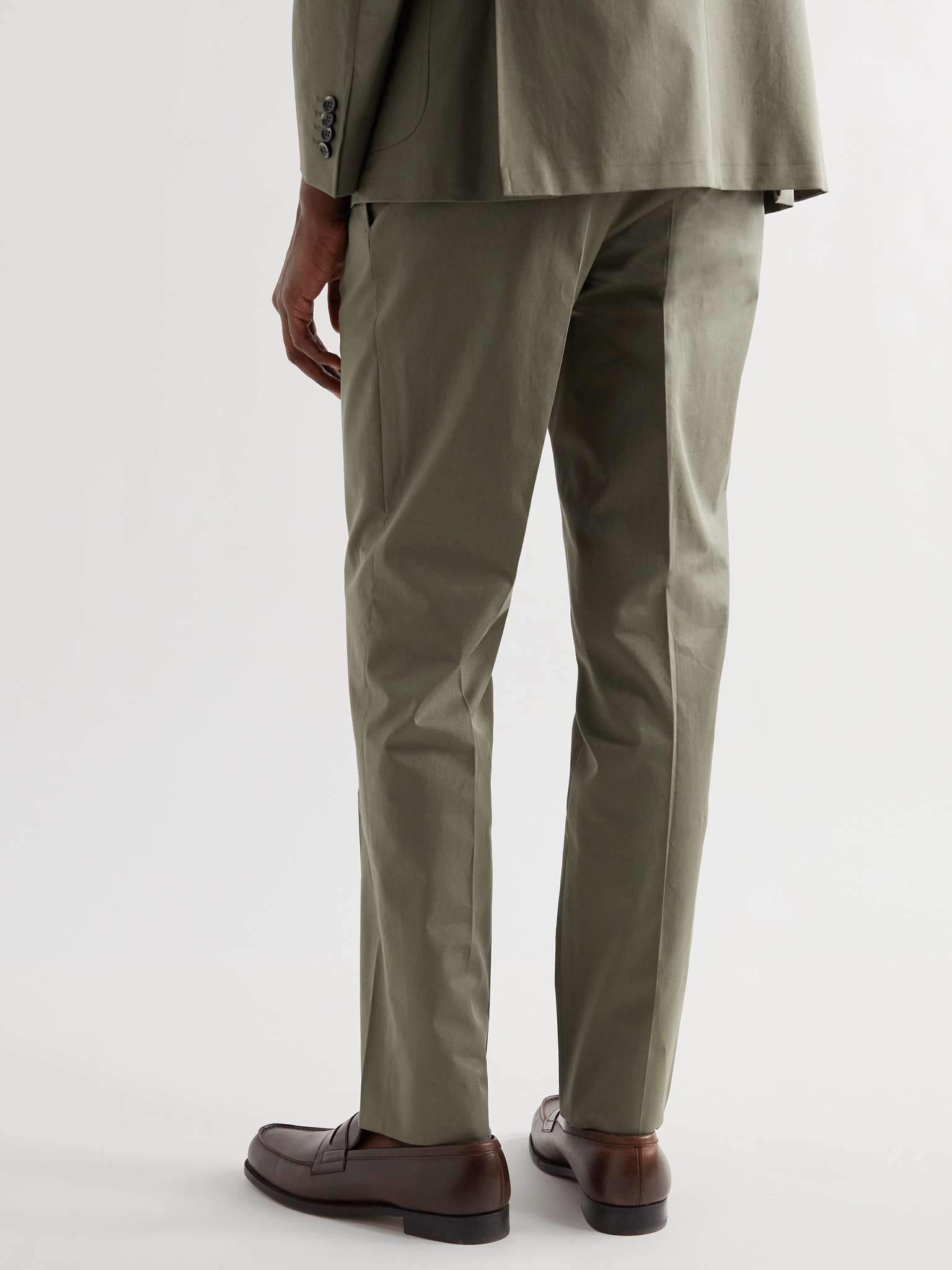 Kei Slim-Fit Tapered Stretch-Cotton Twill Suit Trousers - 4