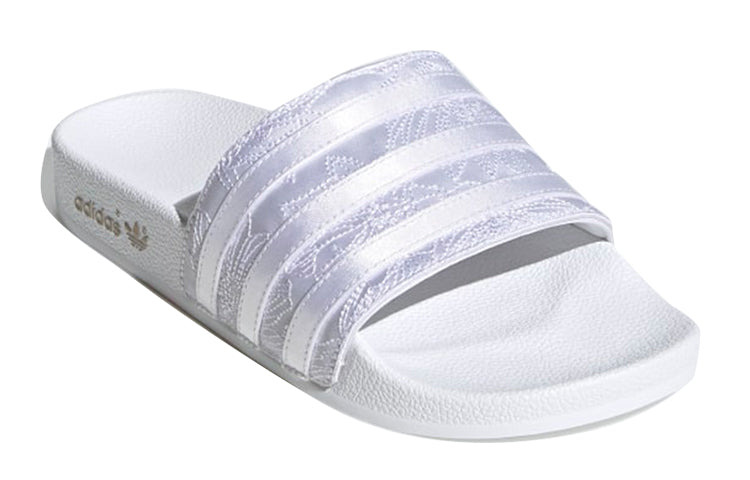 (WMNS) adidas originals Adilette Satin Embroidered Slippers EG5162 - 3