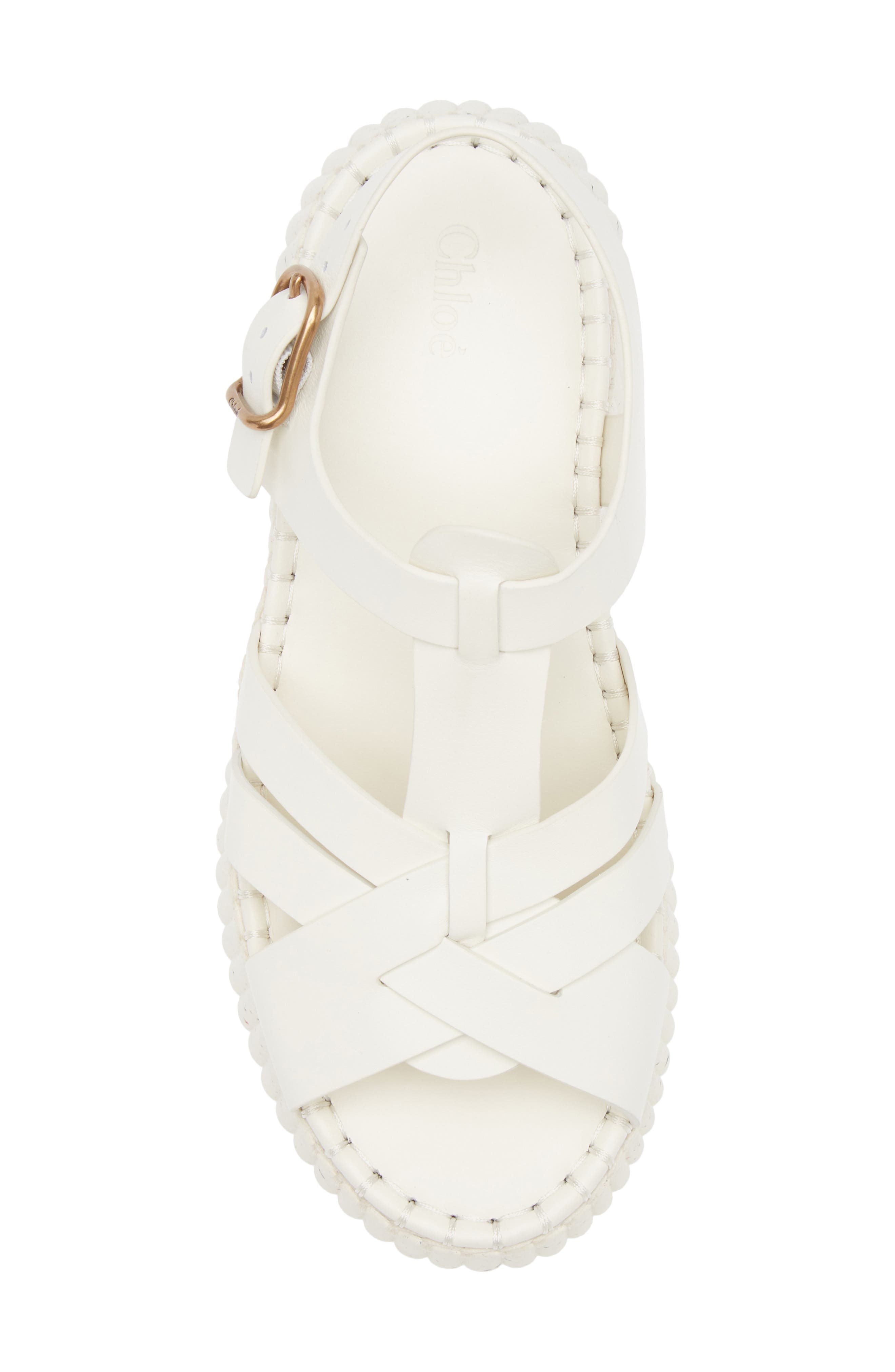 Chloé Nama Wedge Platform Sandal in Eggshell at Nordstrom - 5