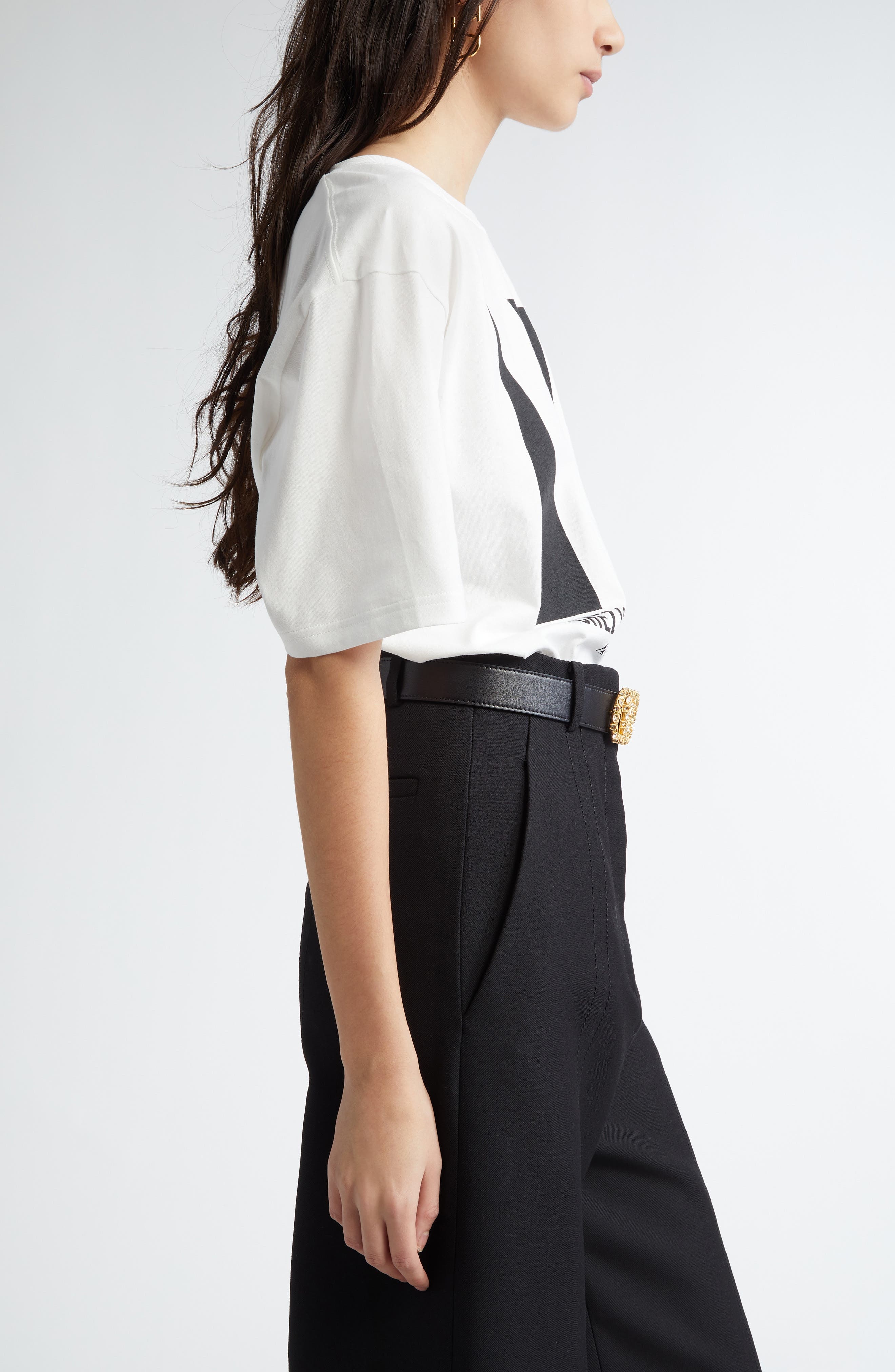 Valentino Garavani Chez Valentino Oversize Logo Graphic T-Shirt in Ivory at Nordstrom - 4
