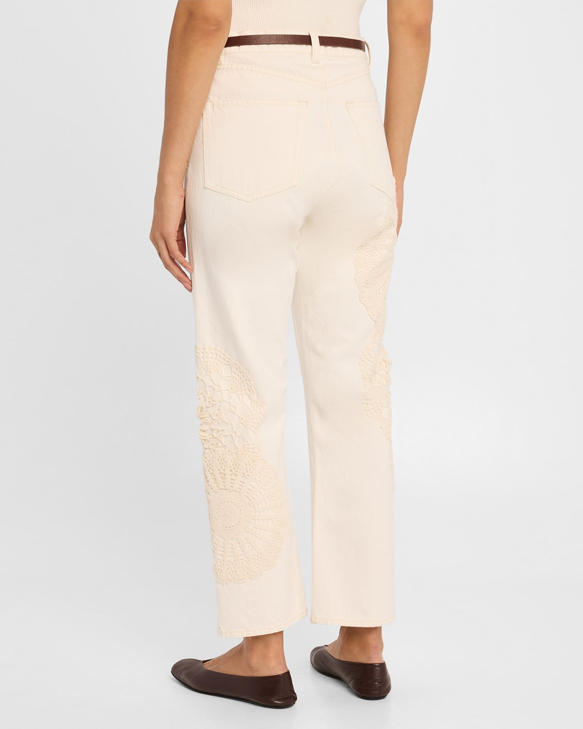 The Crochet Vertical Crop Jeans - 3
