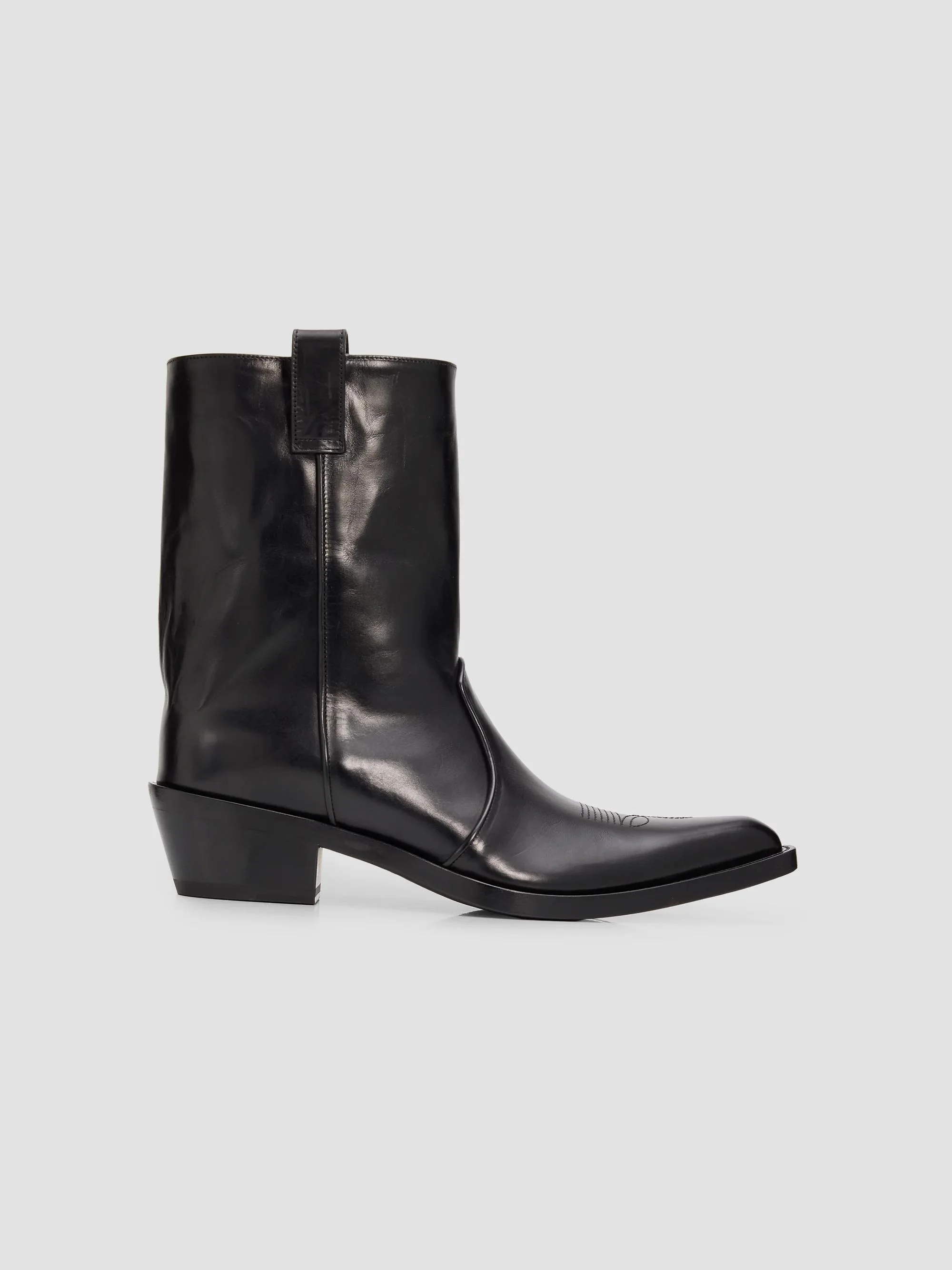 Women's Clive 35MM Leather Ankle Boots - Black - 1