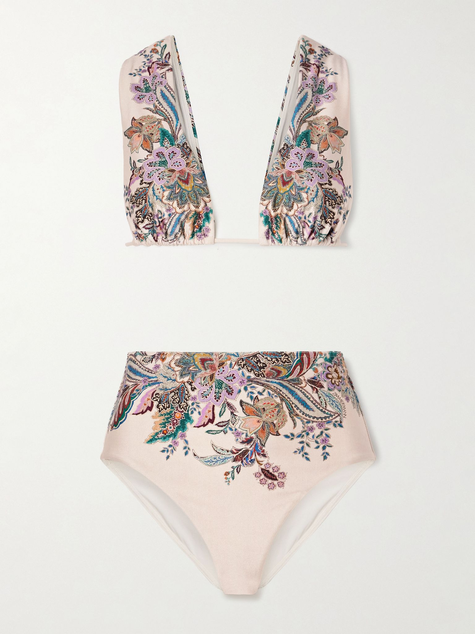 Rhiannon floral-print bikini Off-white - 1