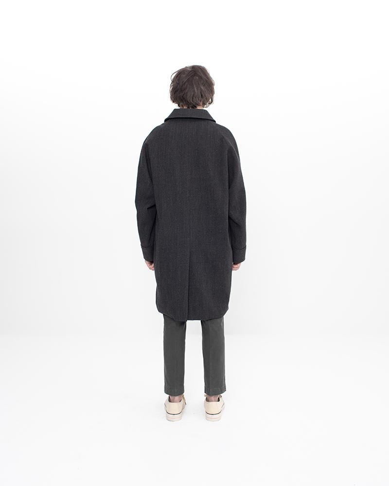 REMI COAT HB TWEED BLACK - 4