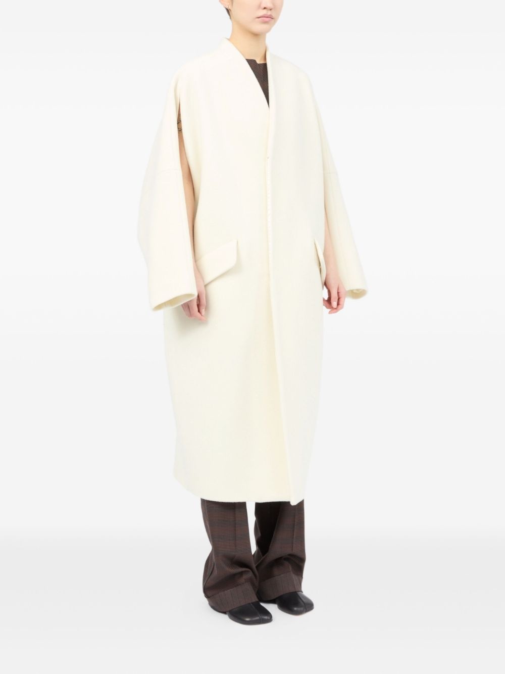 asymmetric zip-front coat - 2