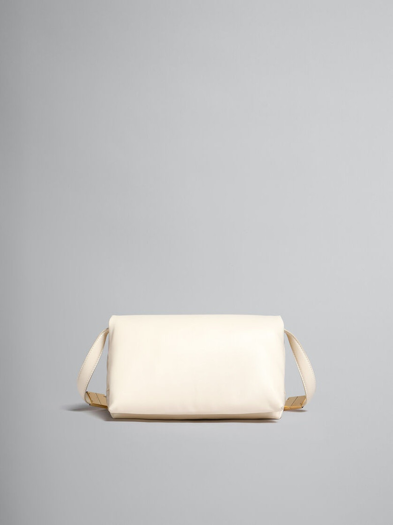 IVORY WHITE LEATHER PRISMA SHOULDER BAG 1