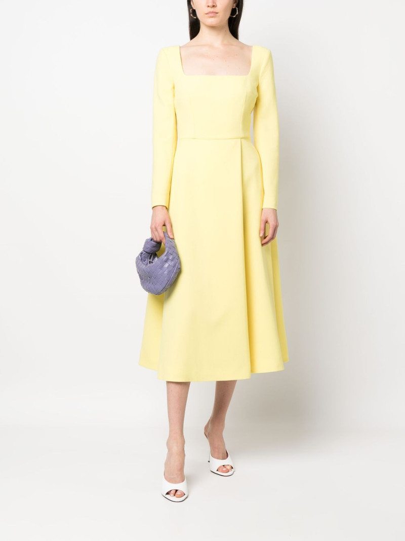 EMILIA WICKSTEAD long-sleeve flared midi dress outlook