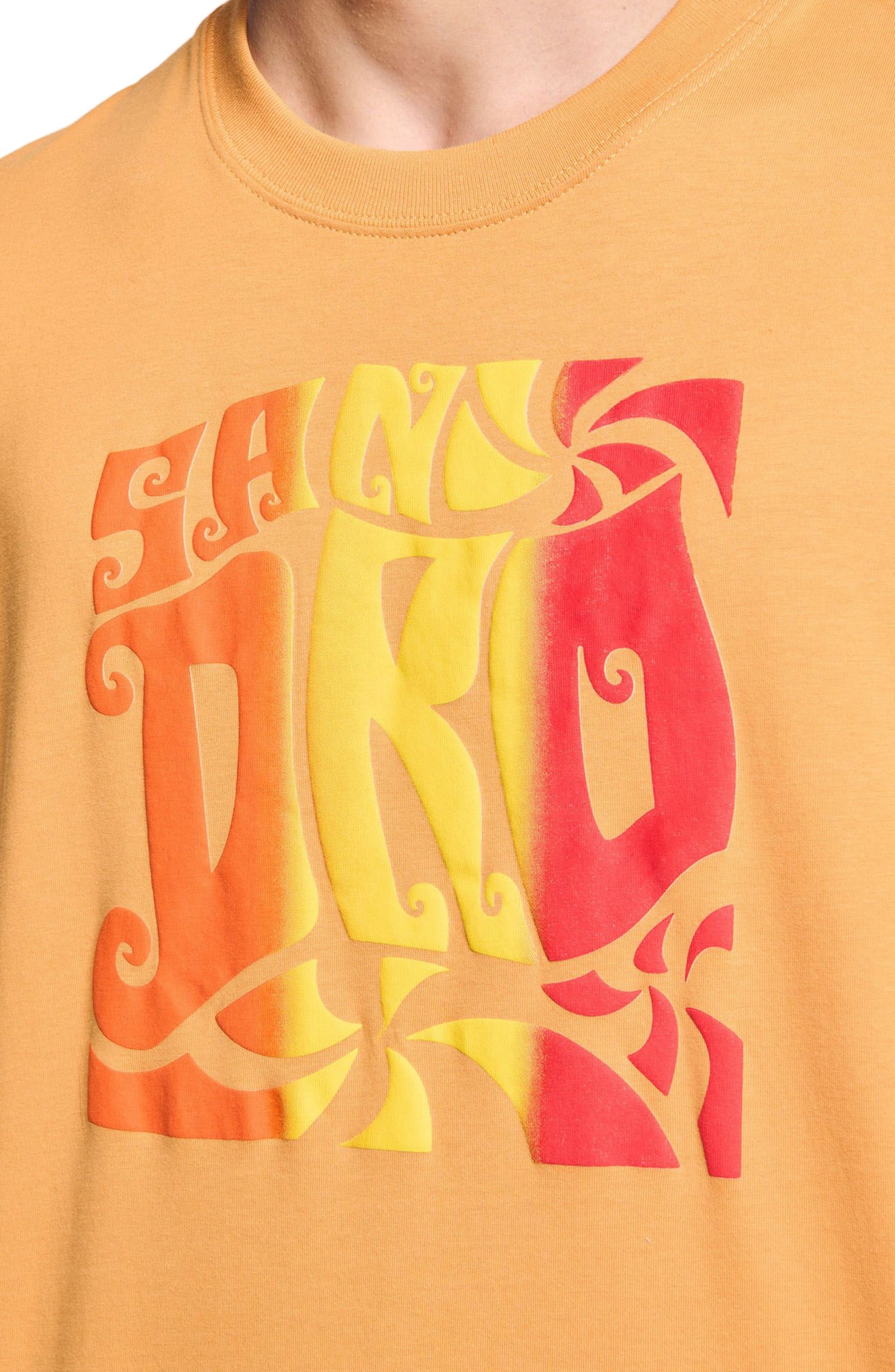 SANDRO Wave print cotton T-shirt in Mandarin. at Nordstrom - 4