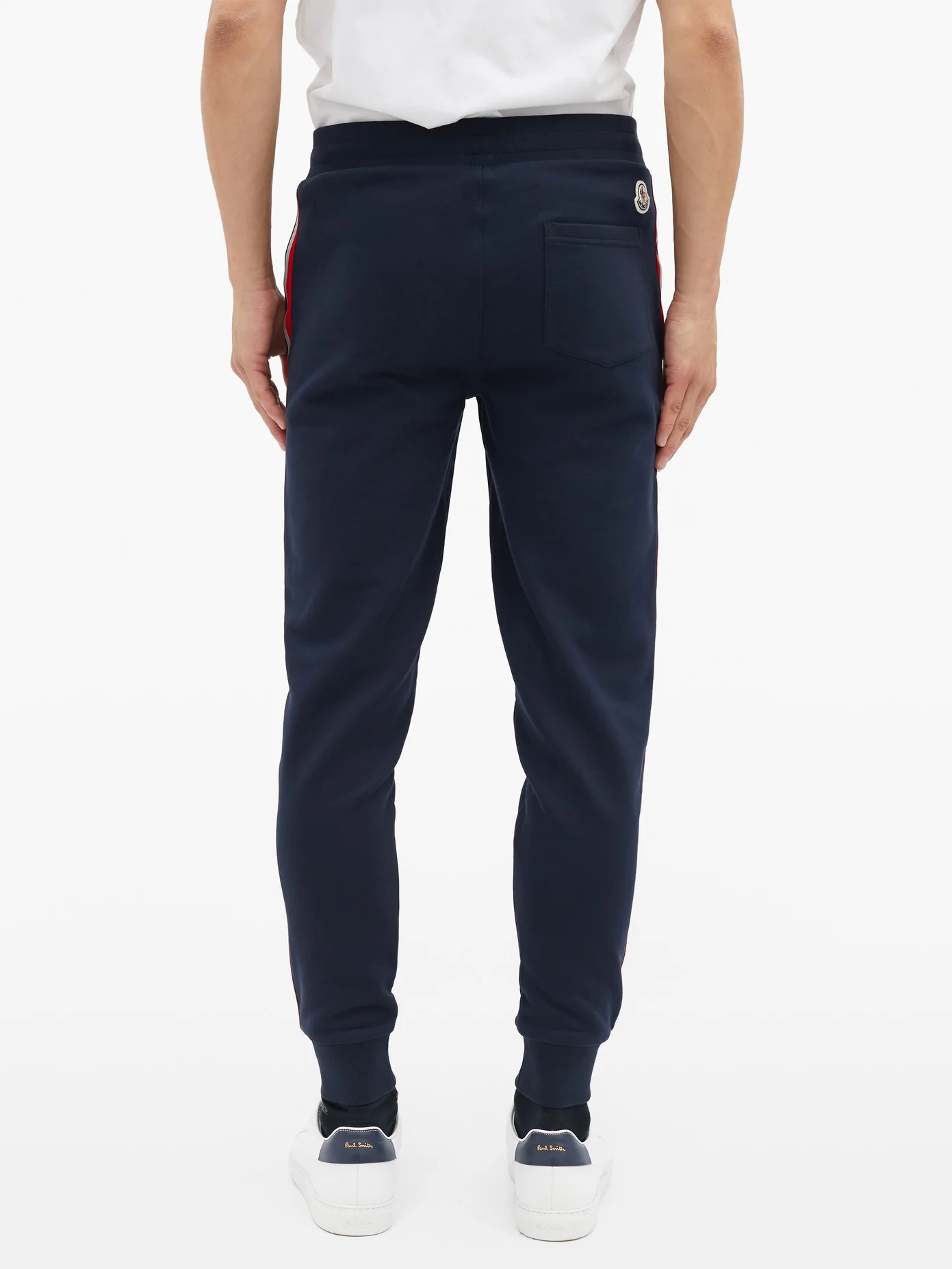 Side-stripe cotton track pants - 5