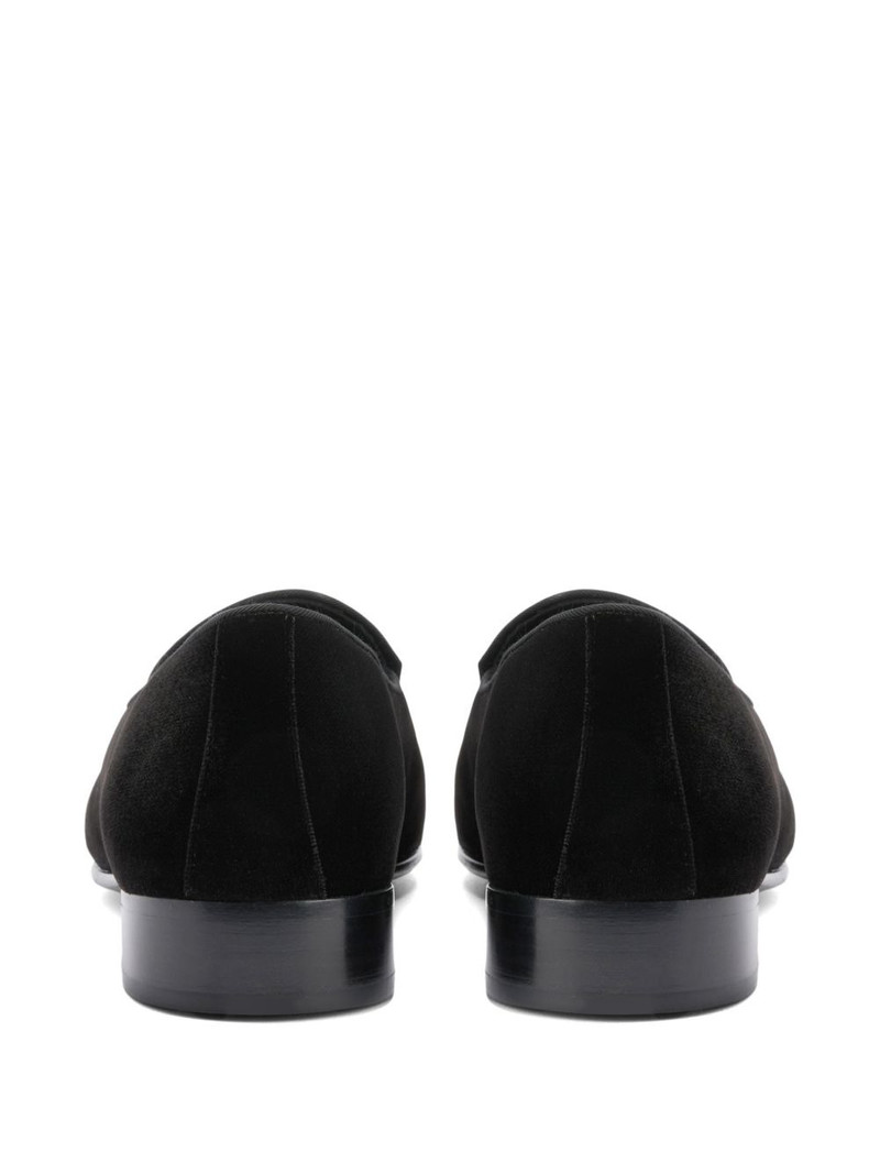 Berth metal logo velvet loafers 3