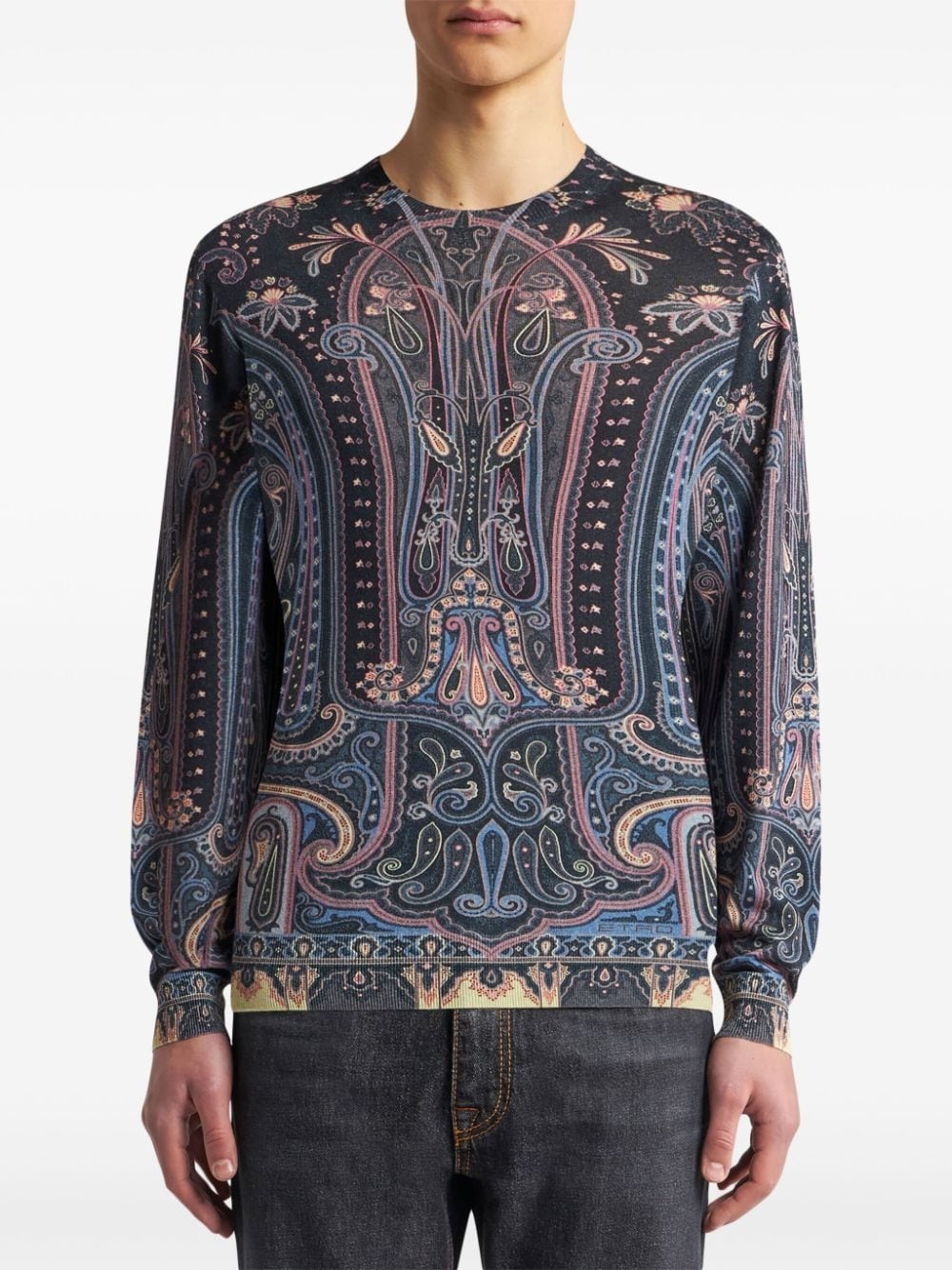 paisley intarsia-knit jumper - 2