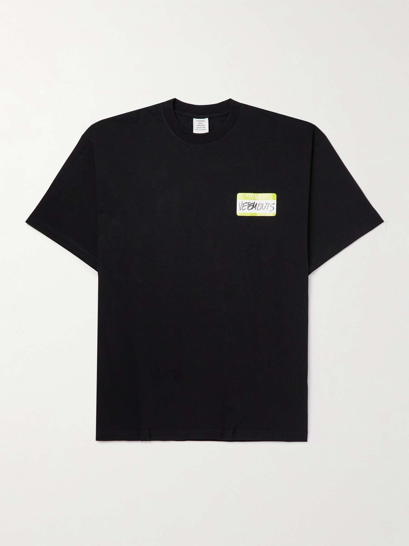 Oversized Logo-Print Cotton-Jersey T-Shirt 1