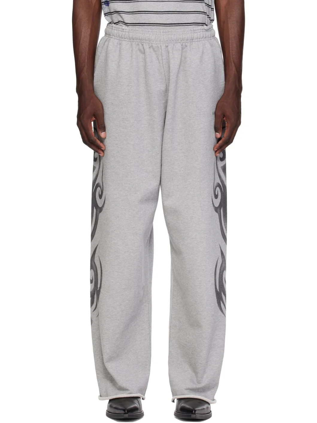 Gray Graffiti Sweatpants - 1
