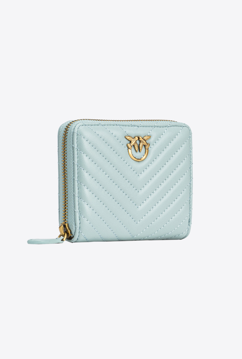 SQUARE QUILTED NAPPA LEATHER ZIP-AROUND PURSE 3
