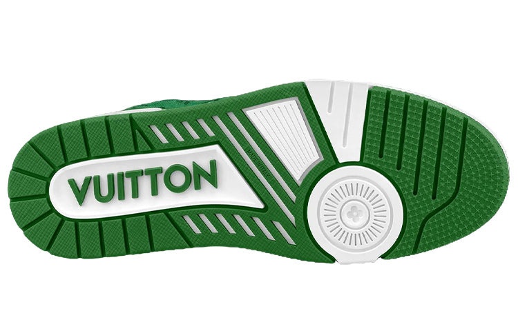 LOUIS VUITTON LV Trainers 'White with Green Monogram' 1A9JI1 - 4