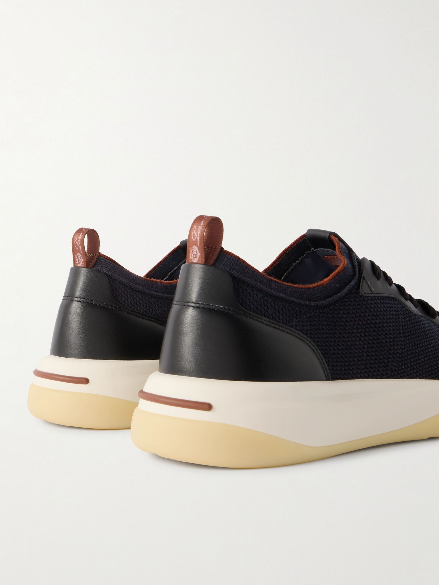 410 LP Walk Leather-Trimmed Wish® Wool Sneakers Black - 4
