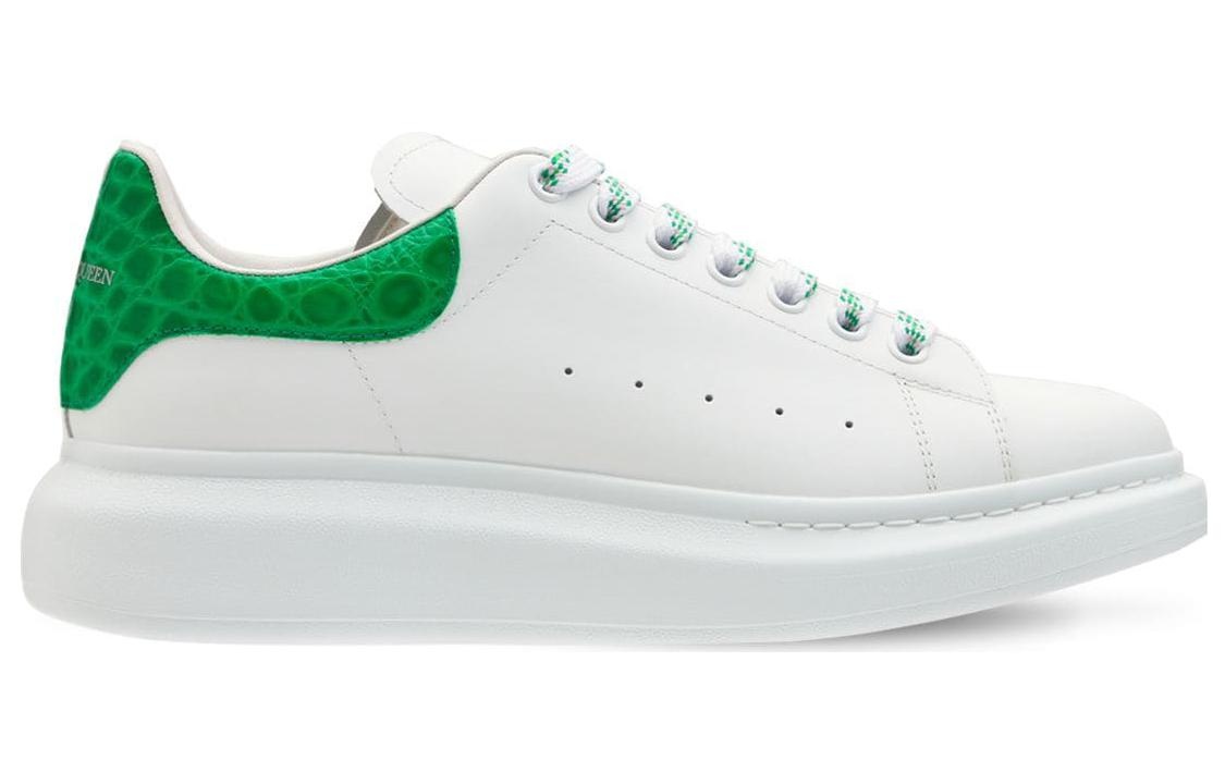 Alexander McQueen Oversized Sneaker 'White Green Crocodile' 625162WHYB89409 - 2