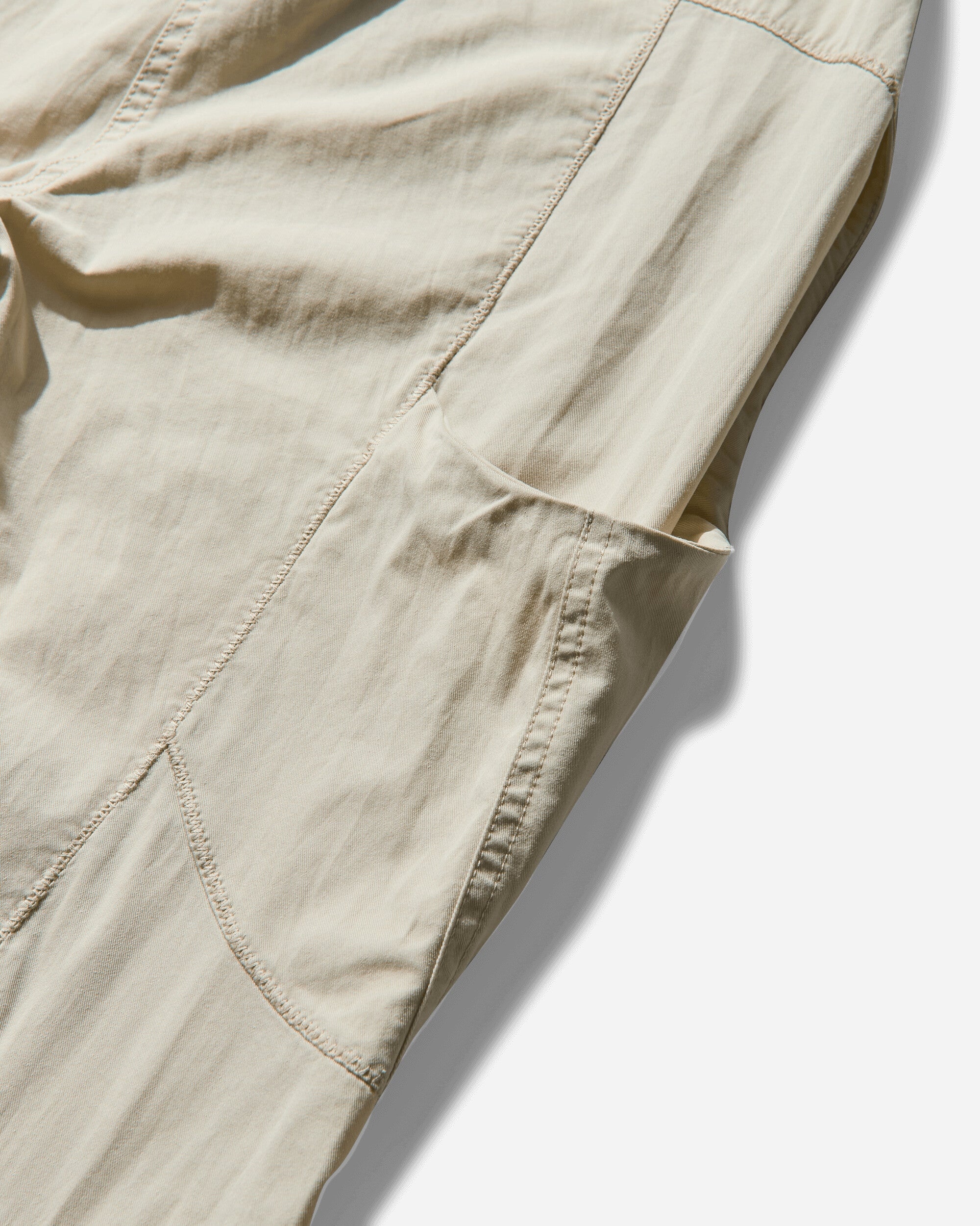 Women's Low-Rise Pants with Belt Ivory - 4
