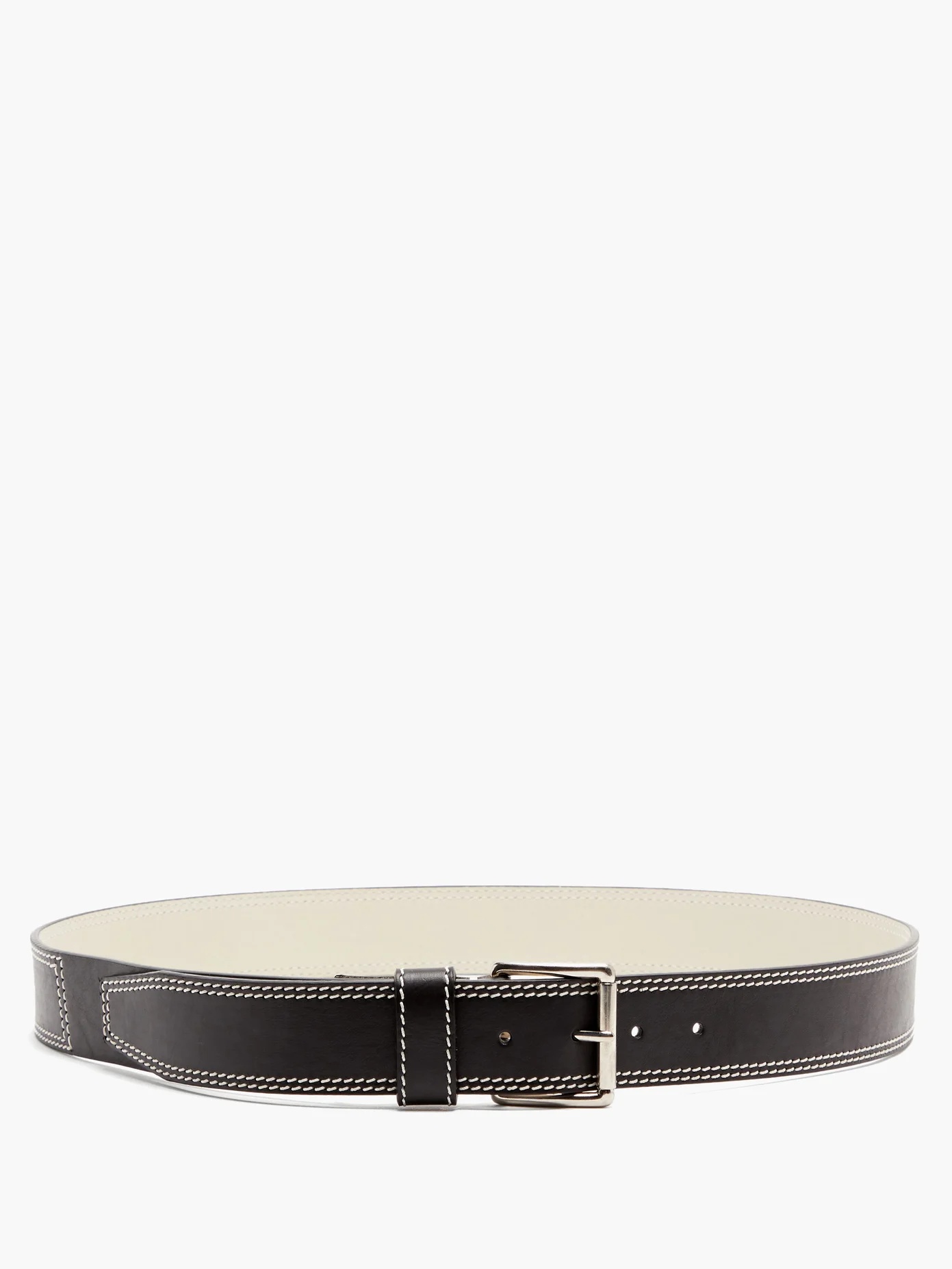 Stitched leather belt - 4