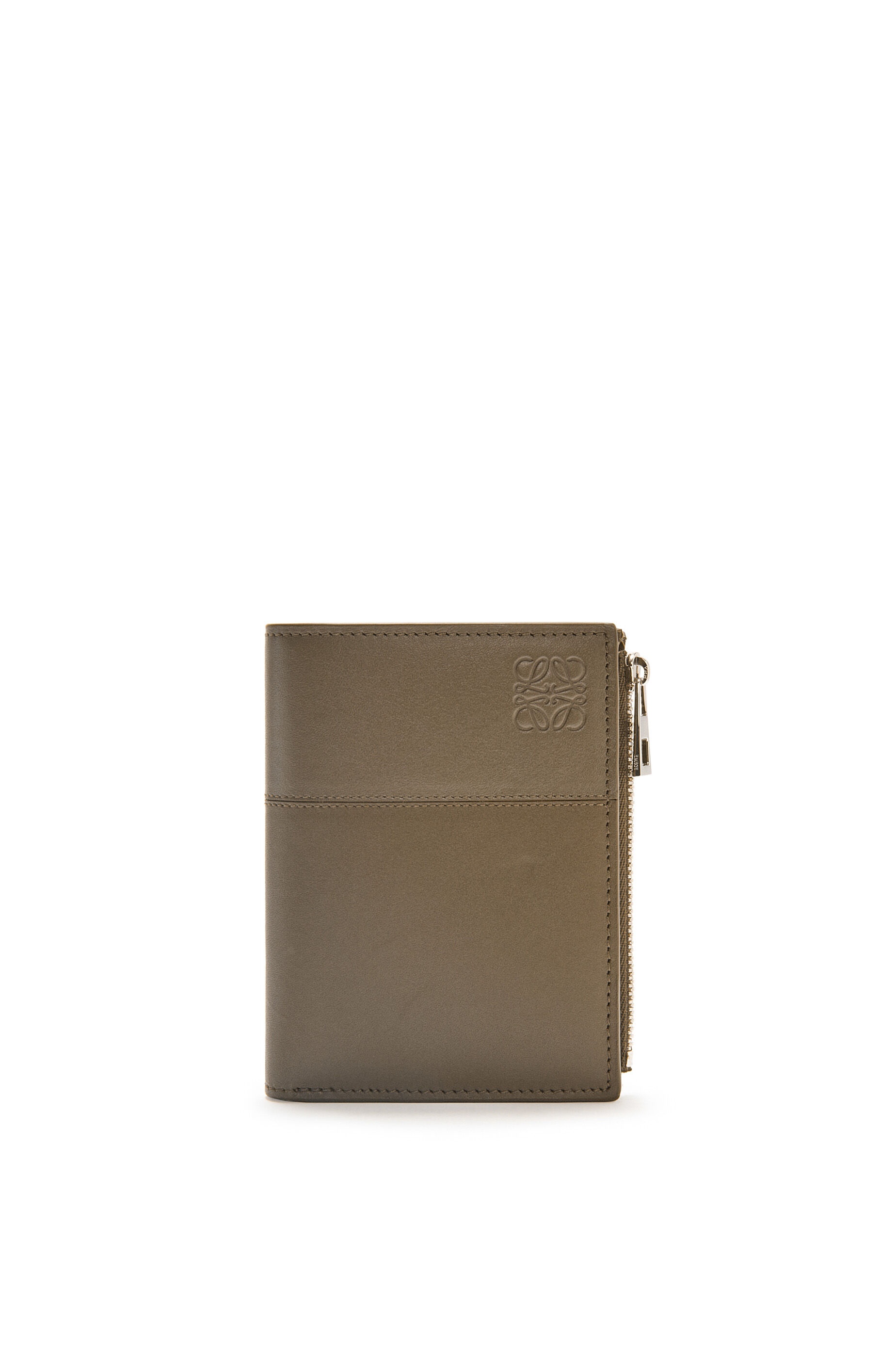Slim compact wallet in shiny calfskin - 1