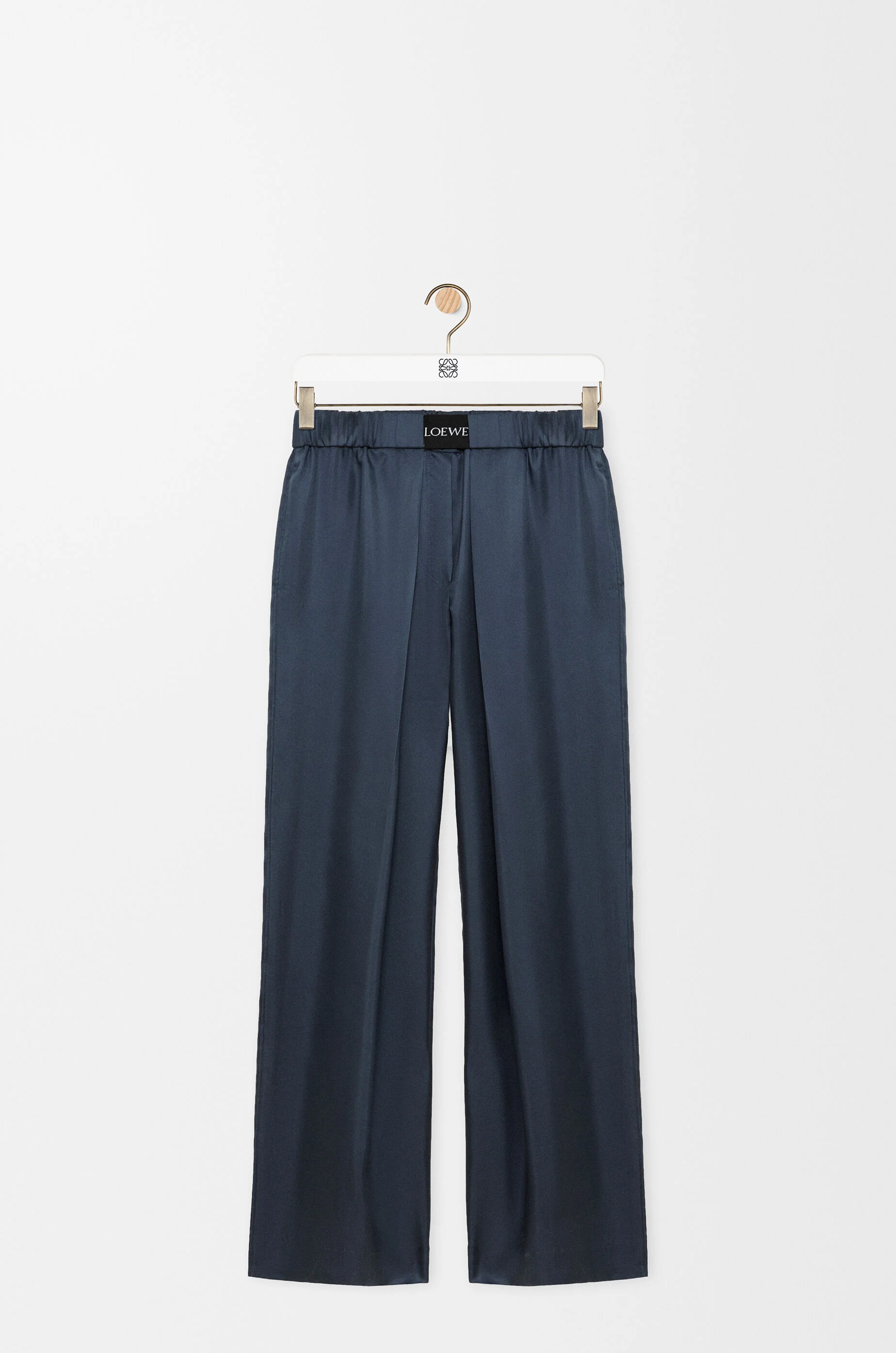 Elasticated trousers in silk - 1
