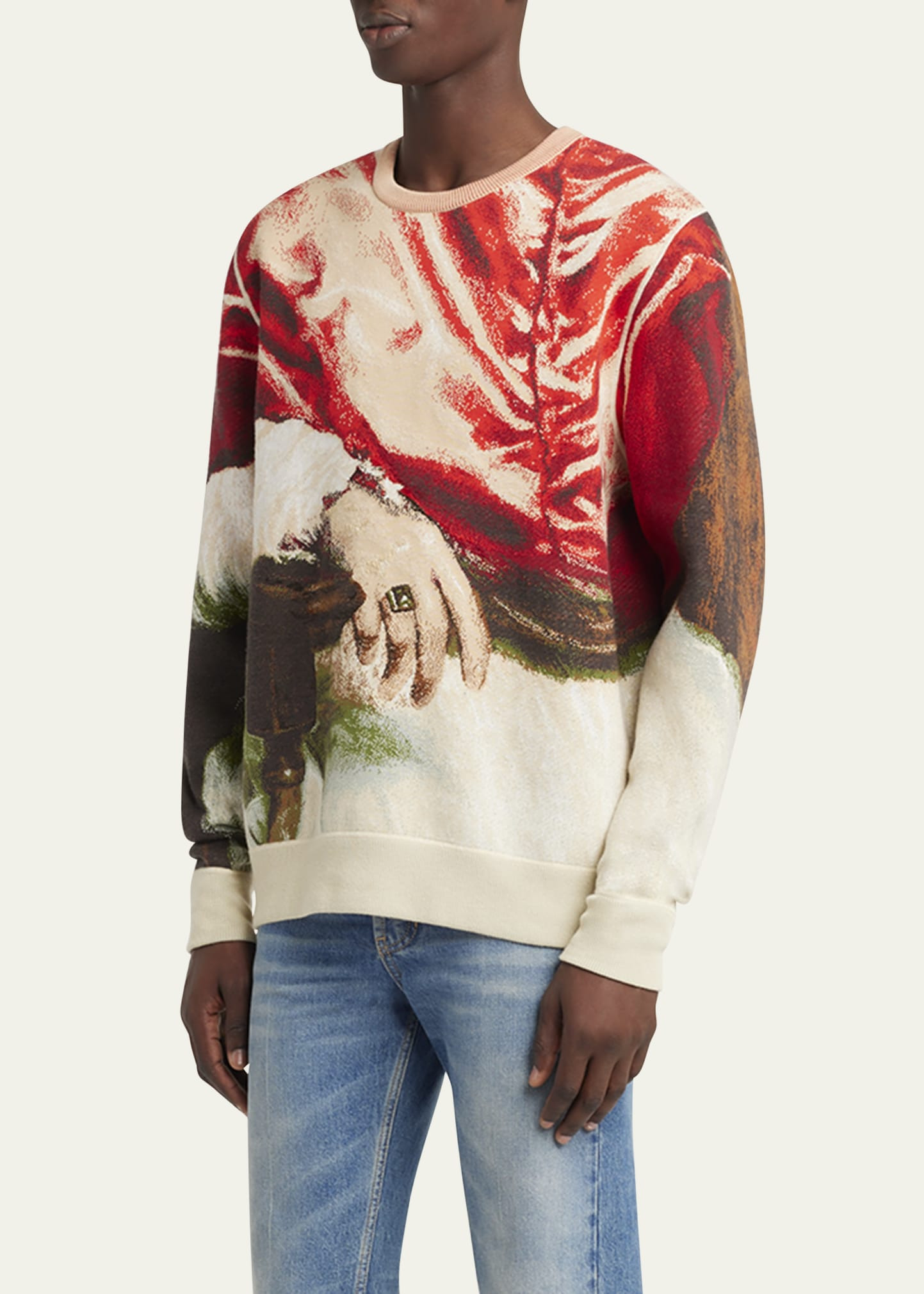Men's Velazquez Pope Jacquard Sweater - 4
