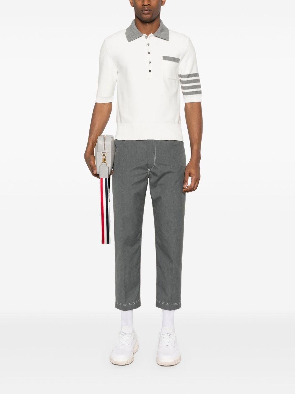 Hector intarsia-knit polo jumper - 2