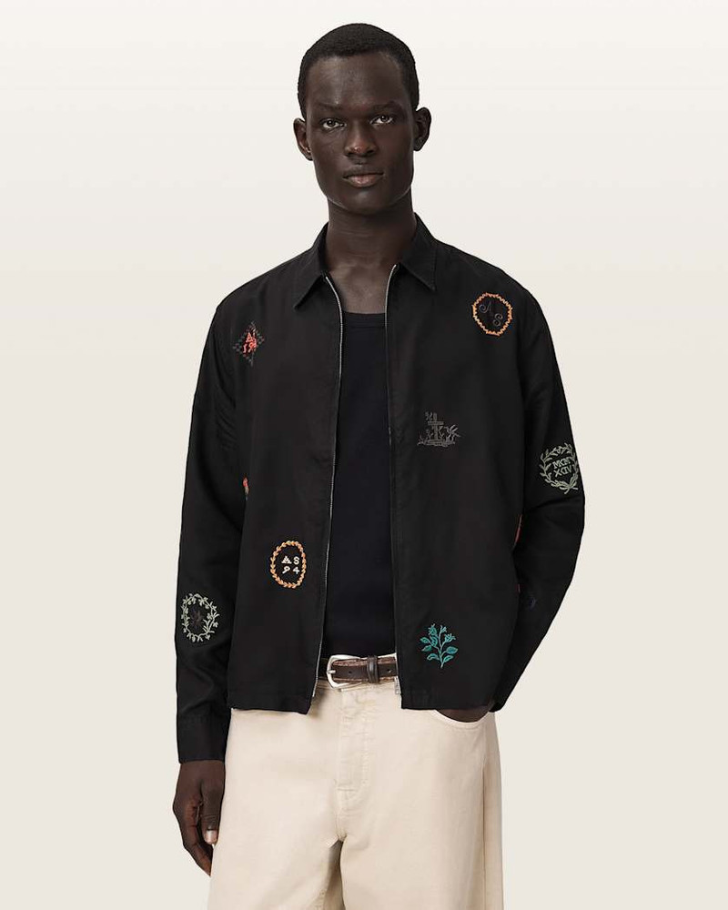 LAUREL LONG SLEEVE EMBROIDERED ZIP UP SHIRT 4