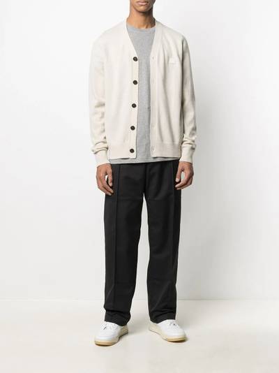 Acne Studios Face patch wool cardigan outlook