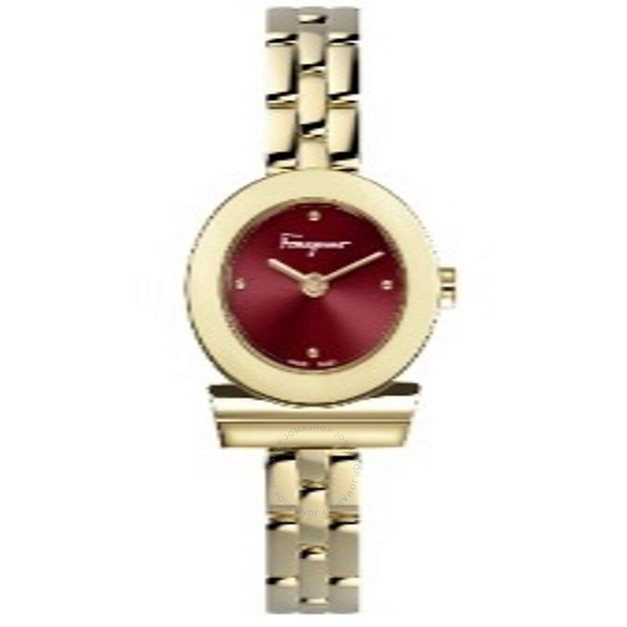 Ferragamo Gancino Quartz Red Dial Ladies Watch SFPD02424 - 1