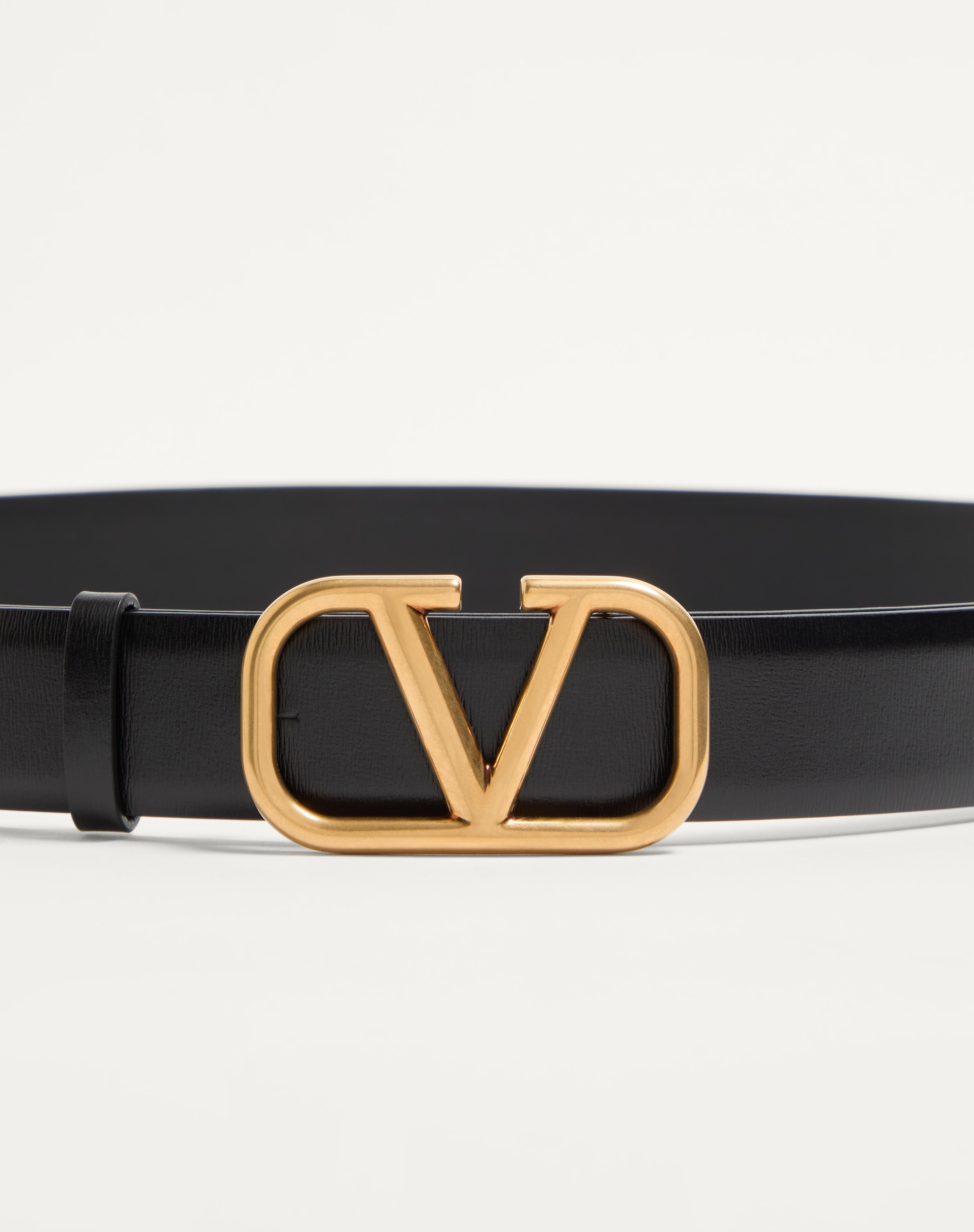 VLOGO SIGNATURE CALFSKIN BELT - 4