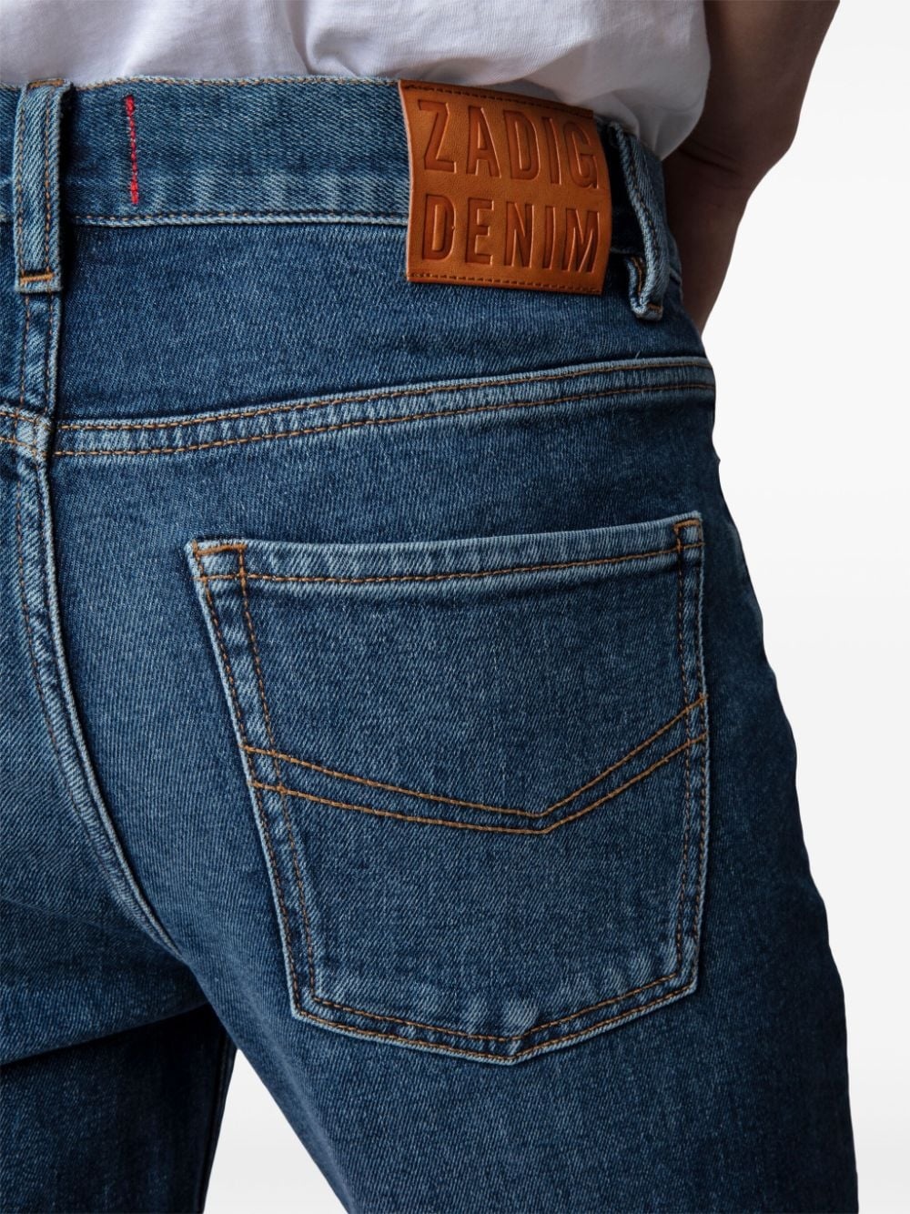 mid-rise slim-cut jeans - 7
