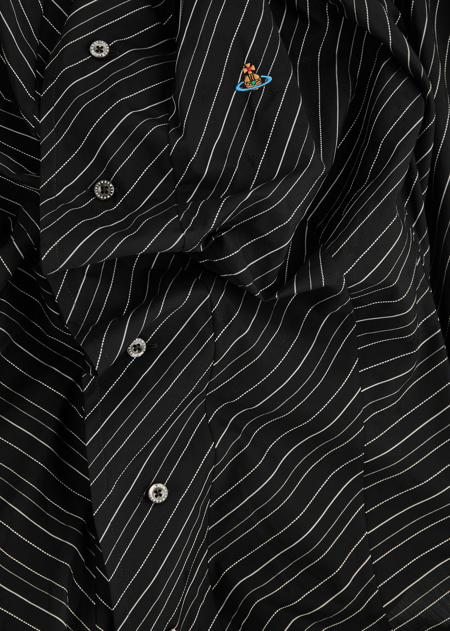 Vivienne Westwood Drunken Striped Gathered Cotton Shirt - 5