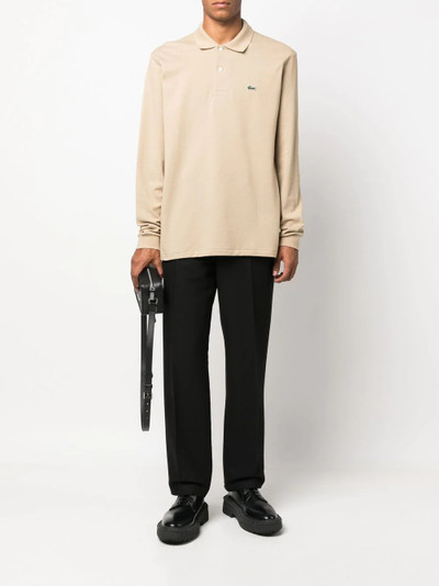 LACOSTE appliqué-logo long-sleeve polo shirt outlook