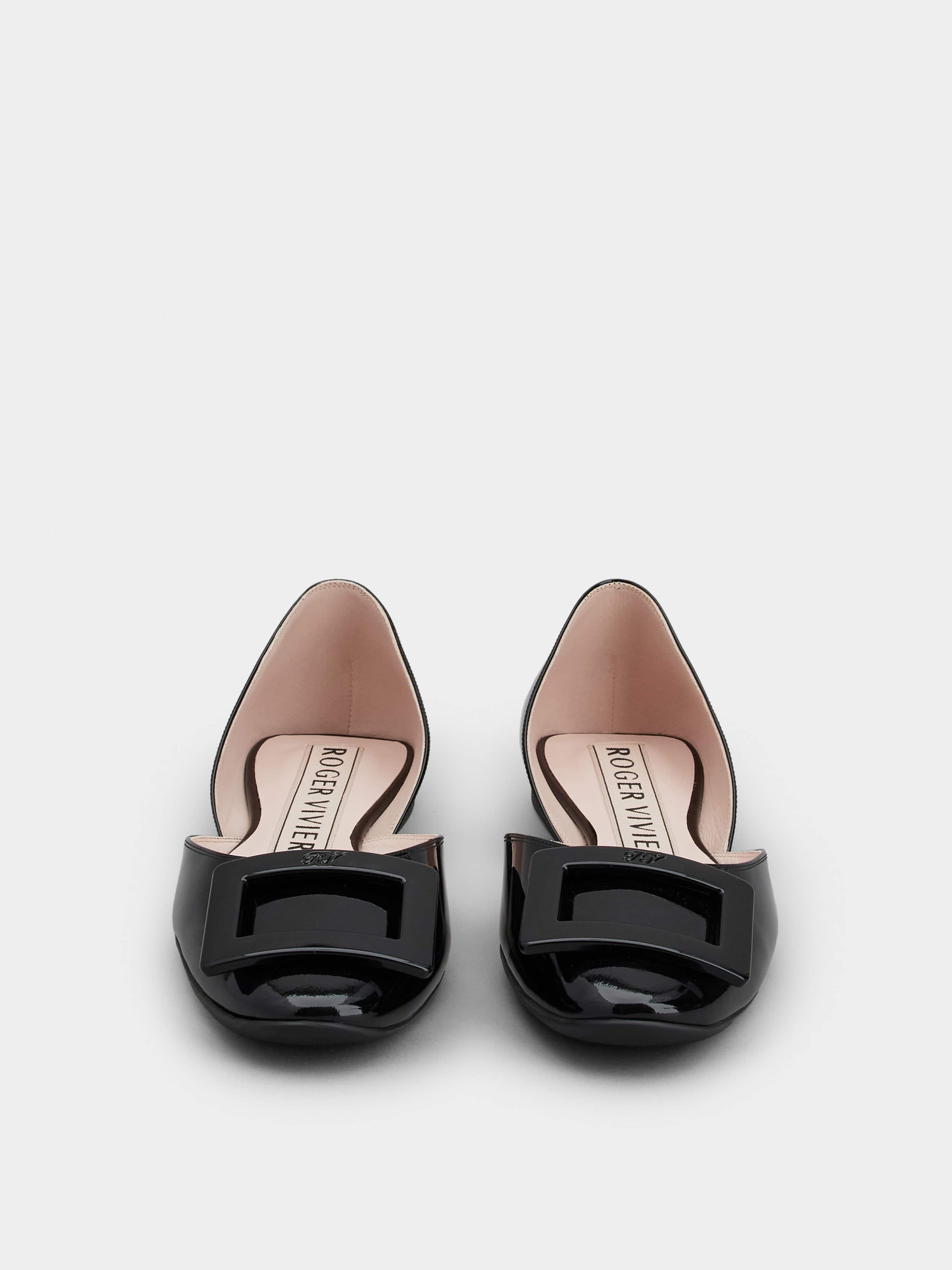 Dorsay Lacquered Buckle Ballerinas in Patent Leather - 7